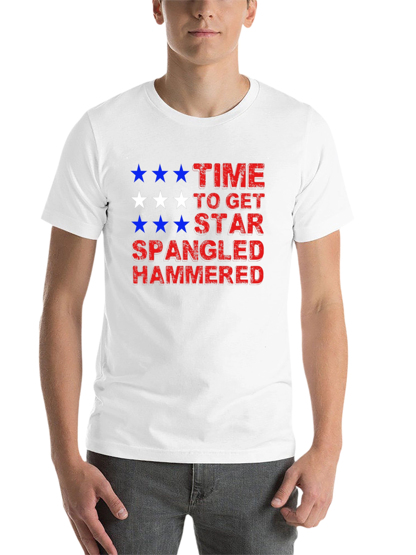 Black Star Spangled Hammered Tee view 14