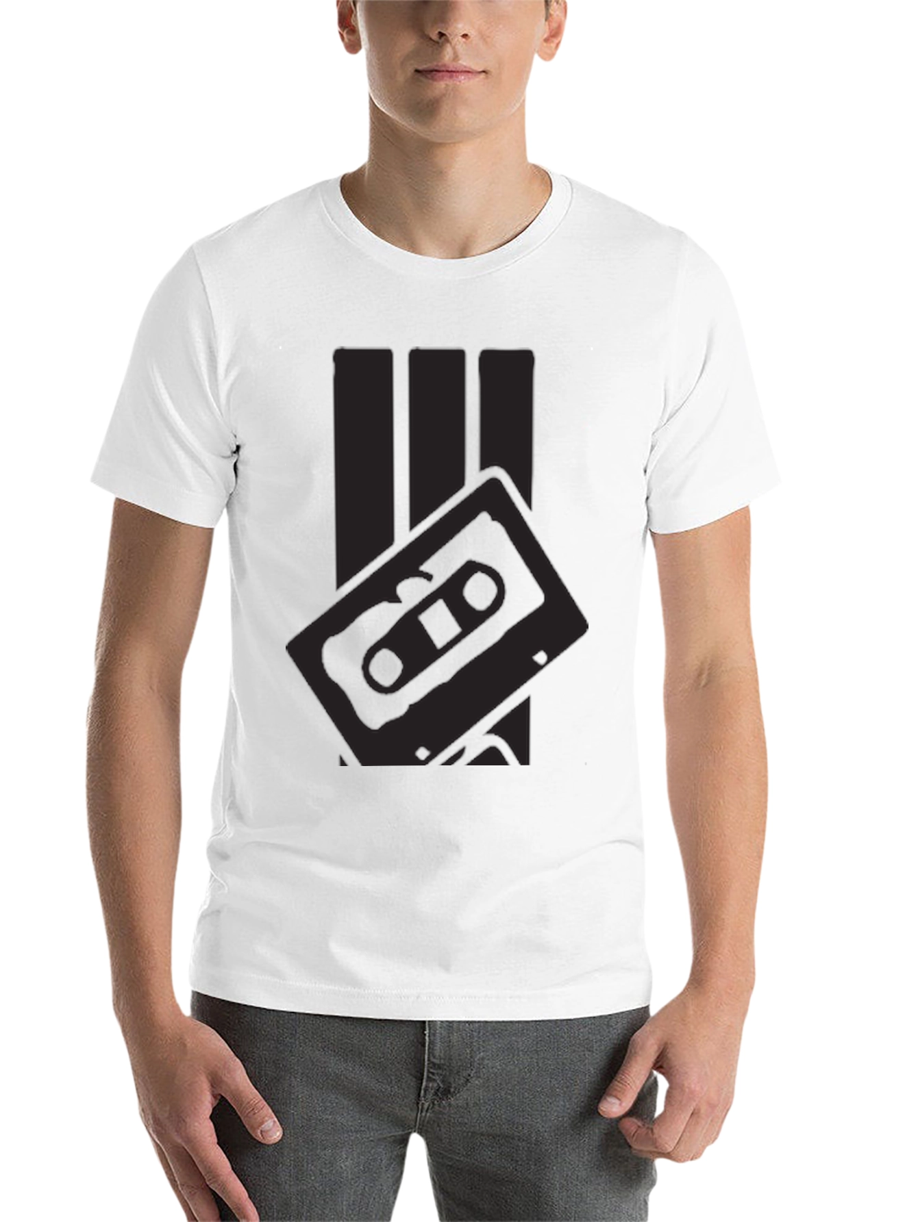 Black Retro Cassette Tape Graphic T-Shirt - Black view 14