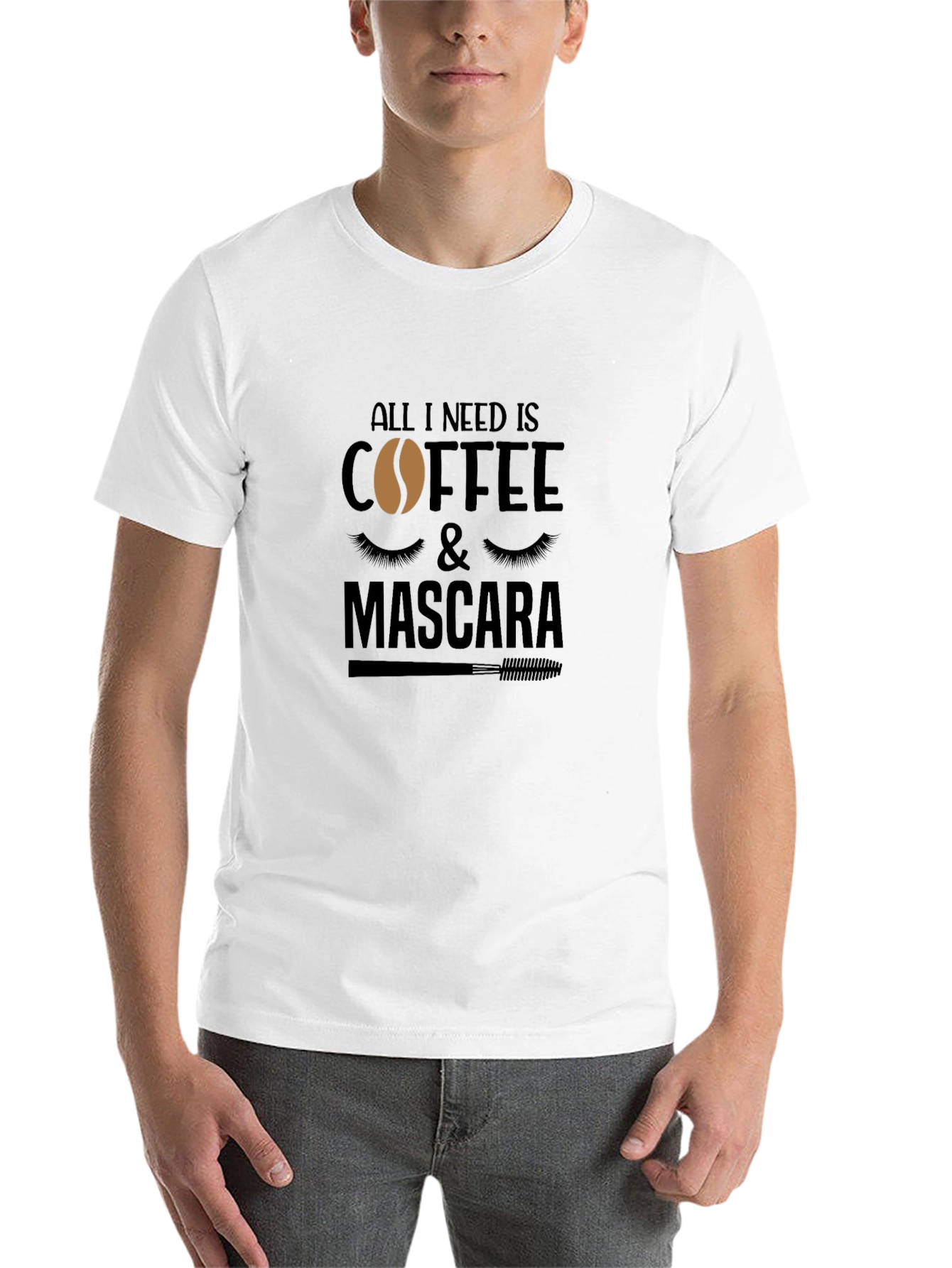 Black Coffee & Mascara Graphic Tee - Relaxed Fit Black T-Shirt view 14