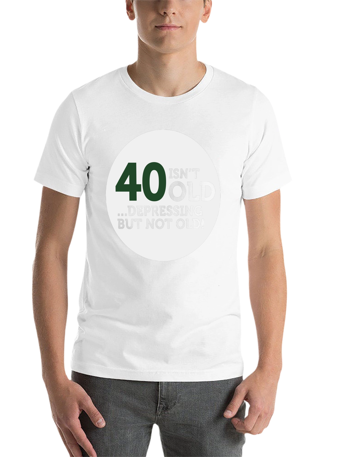 Black 40 Isn't Old Men's Graphic T-Shirt view 14