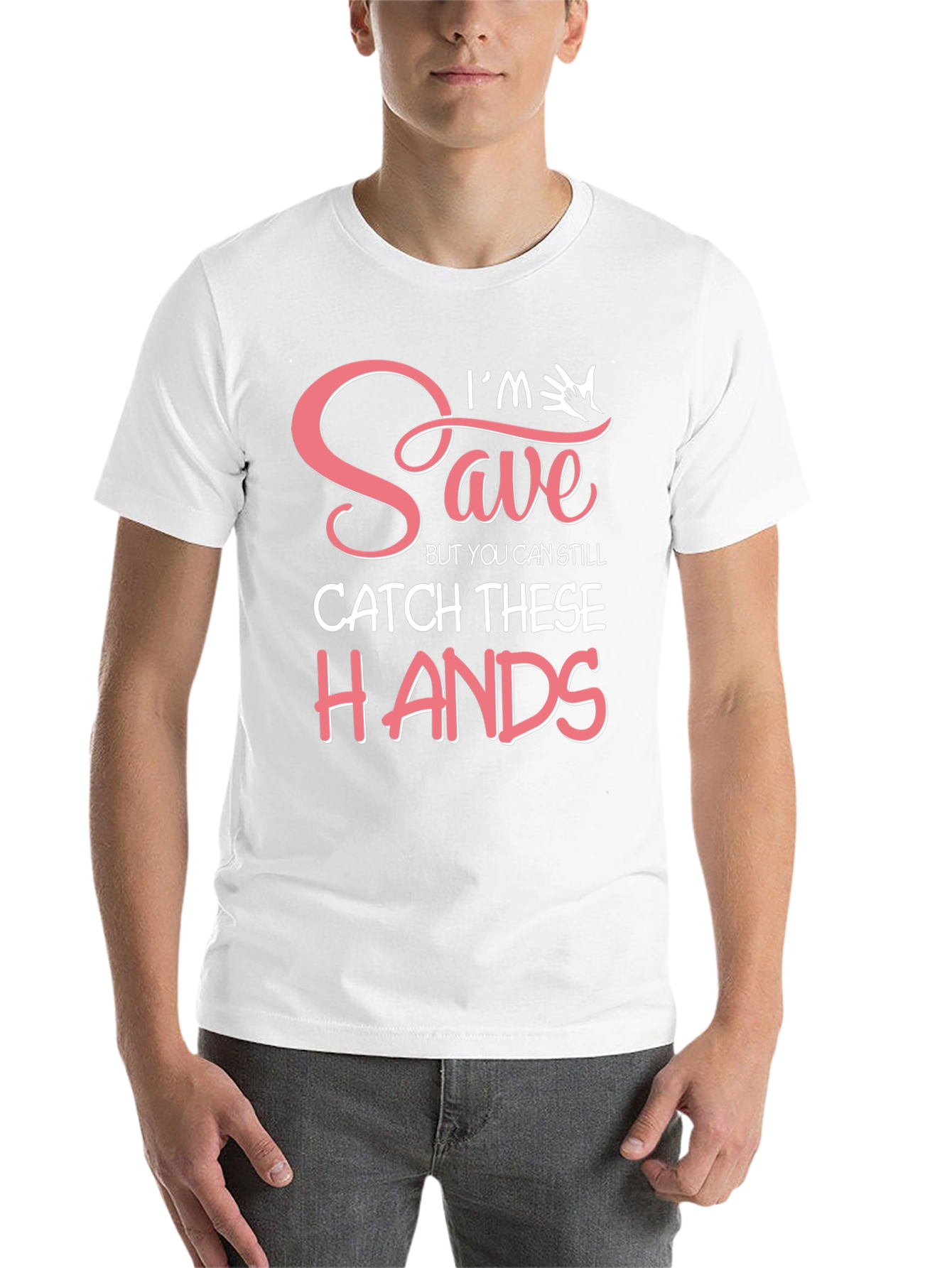 Black I'm Saved But You Can Still Catch These Hands T-Shirt view 14