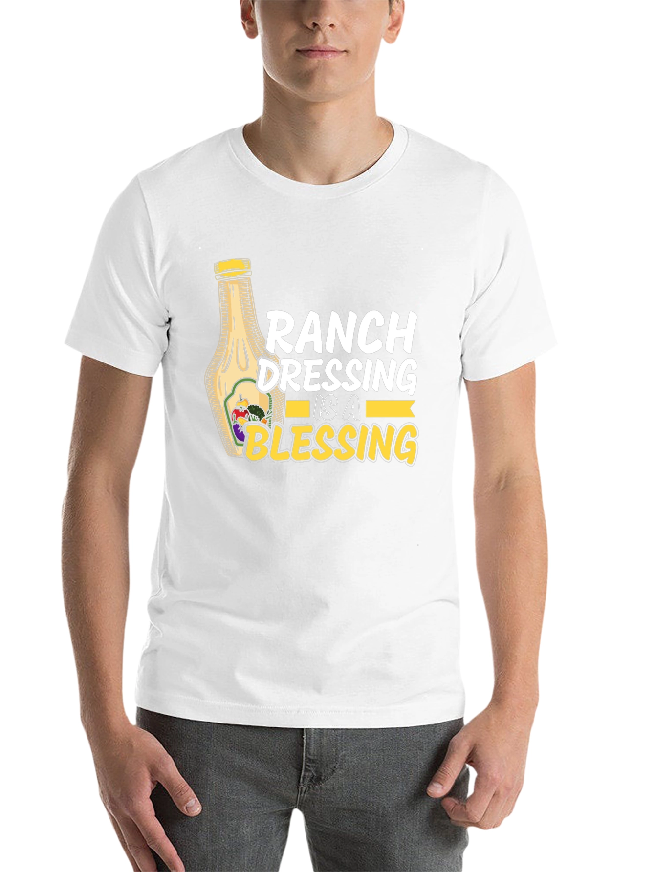 Black Ranch Dressing is a Blessing Black T-Shirt view 14