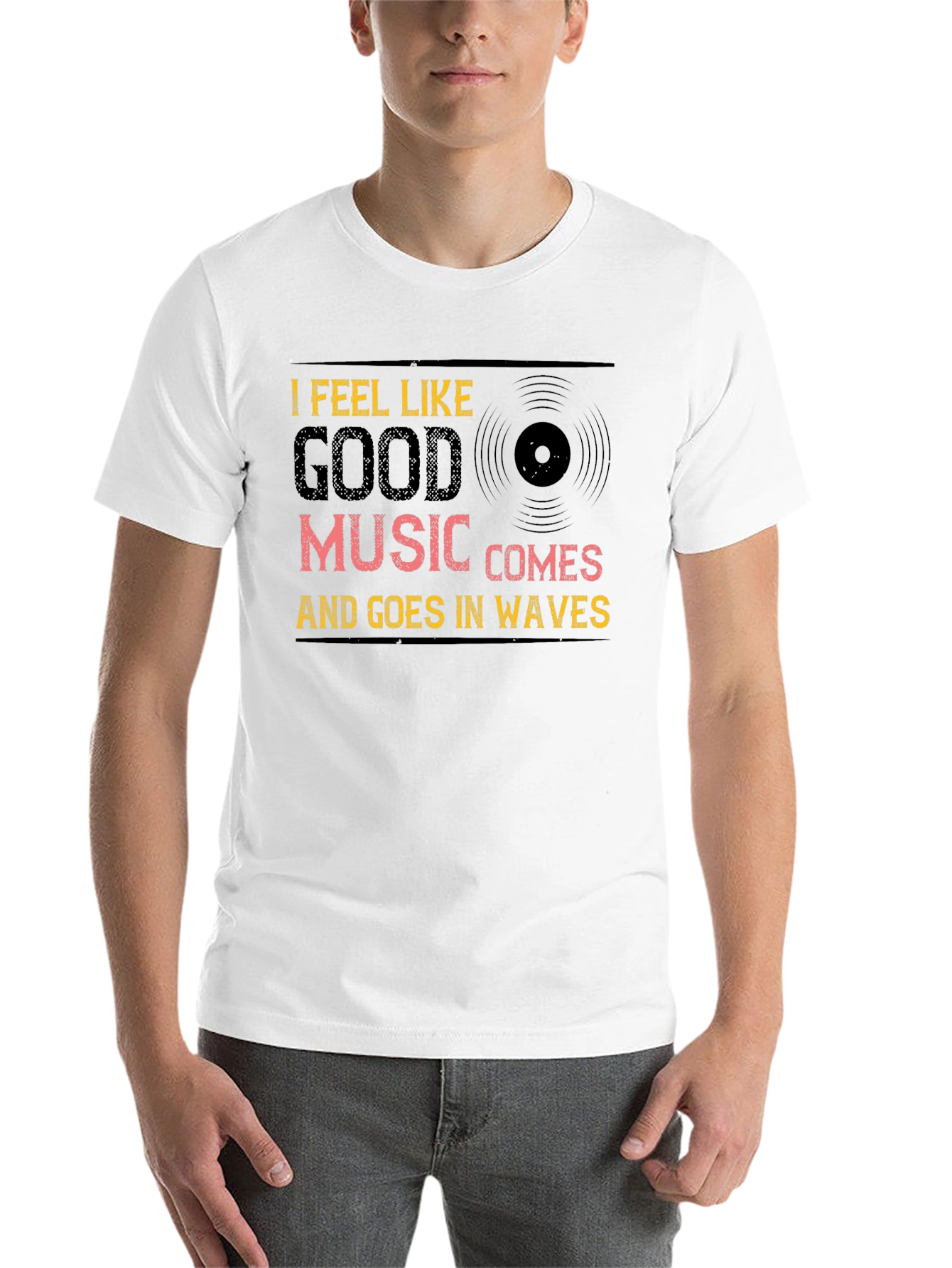 Black I Feel Like Good Music T-Shirt view 14