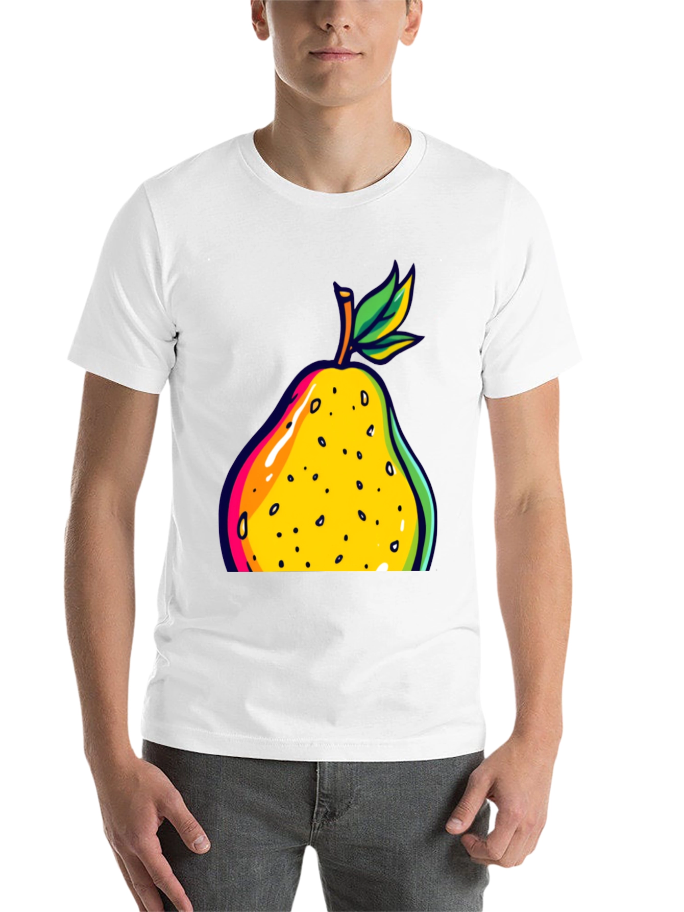Black Pear Graphic Black T-Shirt view 14