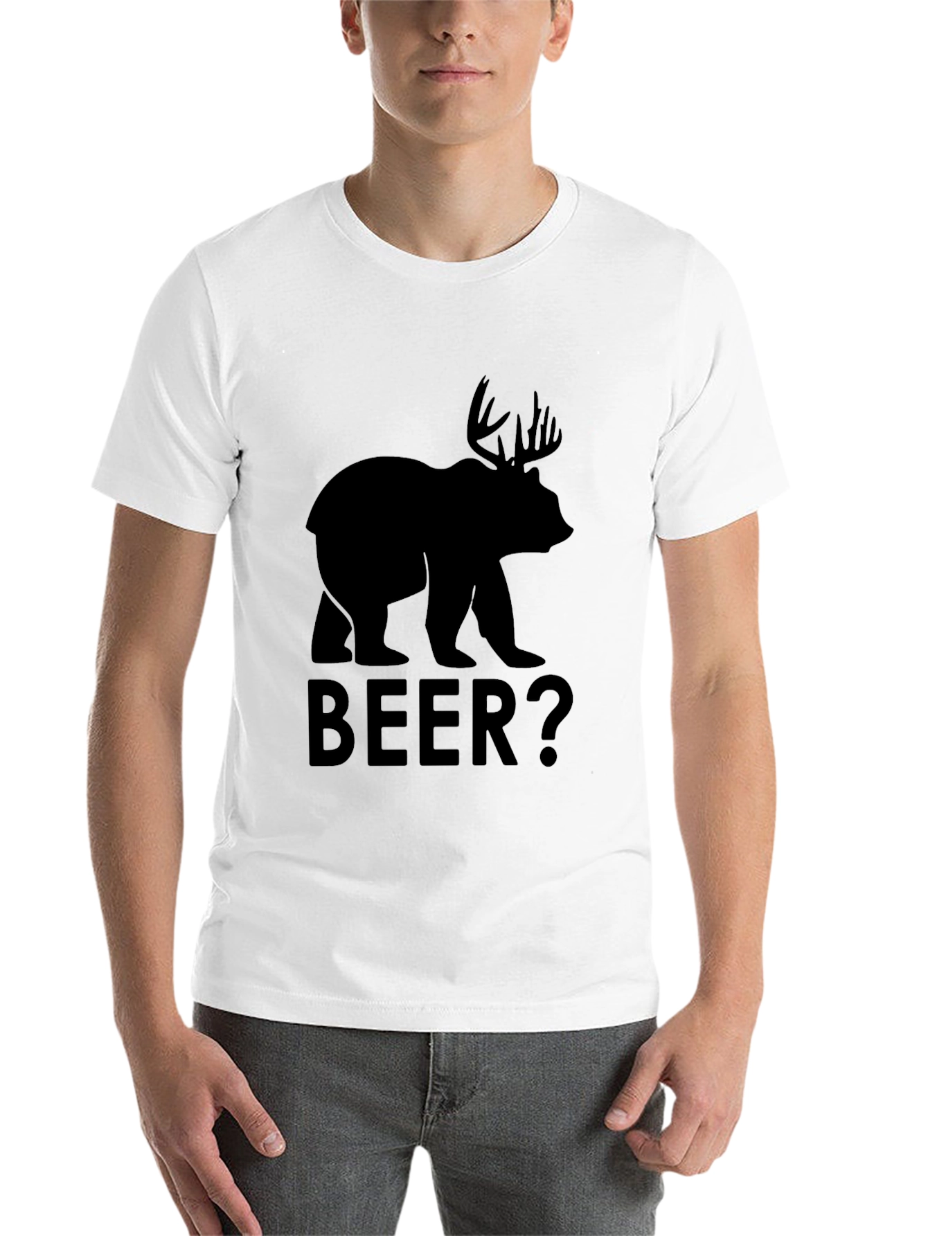Black Bear Moose "BEER?" Graphic T-Shirt view 14