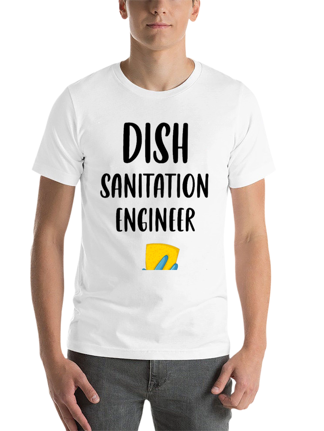 Black Dish Sanitation Engineer Graphic Tee view 14