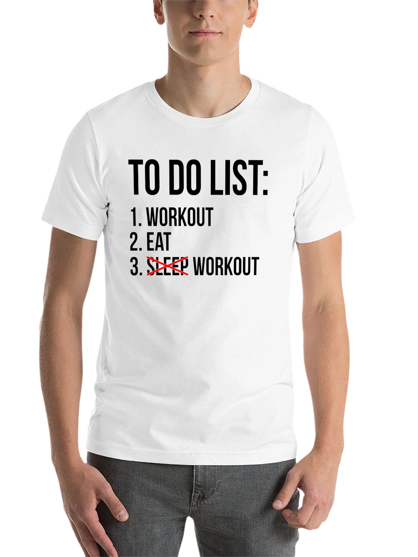 Black Workout Humor T-Shirt - To Do List Gym Tee view 14