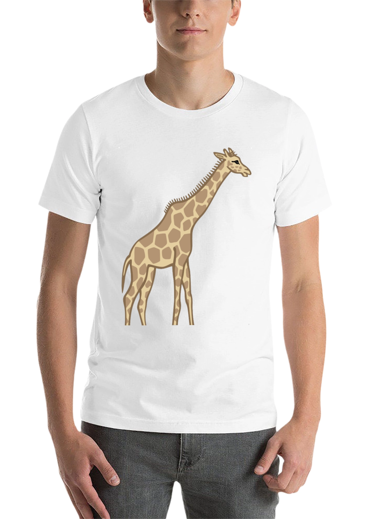 Black Giraffe Graphic Tee - Unisex Black T-Shirt view 14