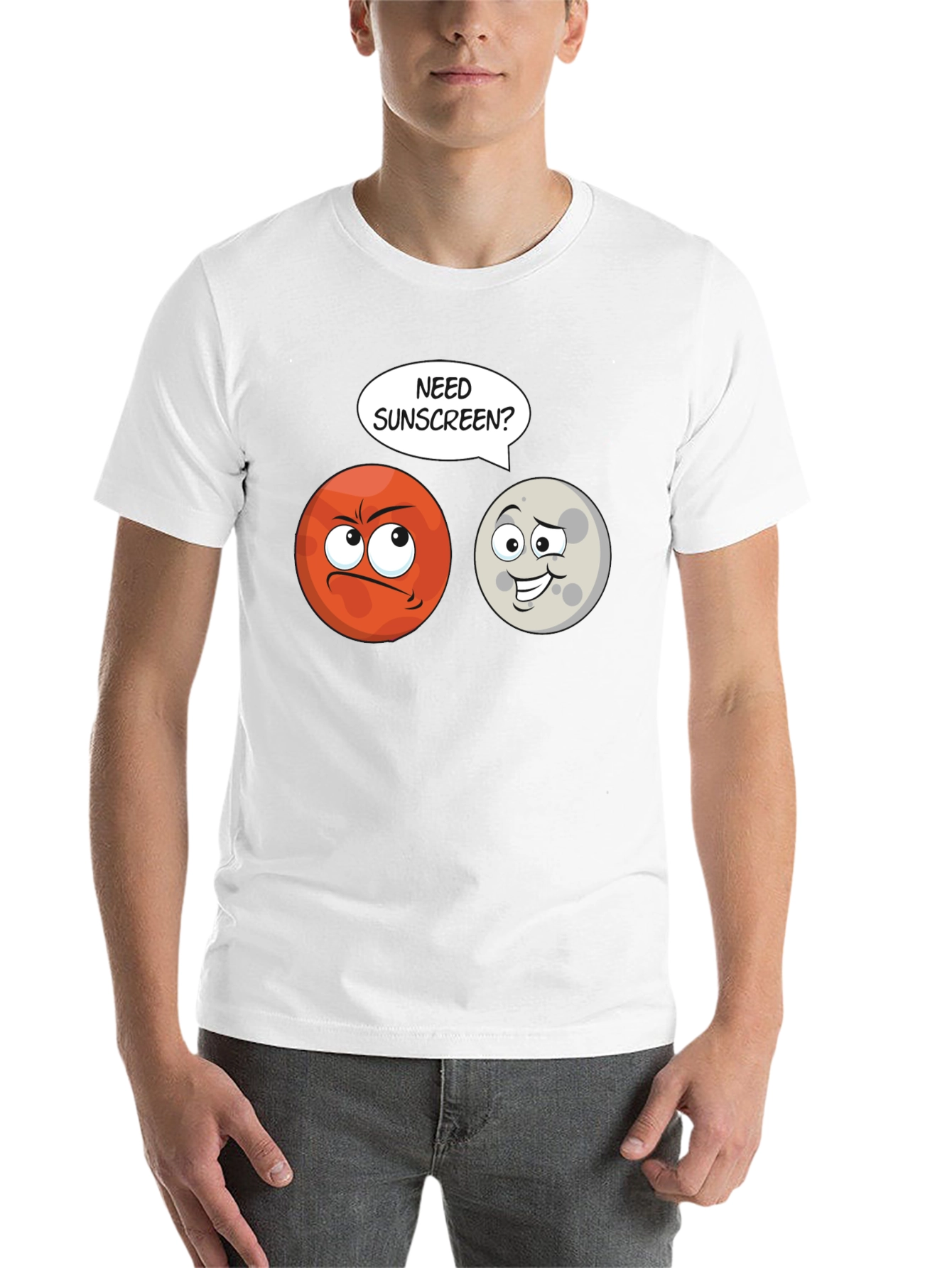 Black Need Sunscreen? Mars Humor T-Shirt view 14