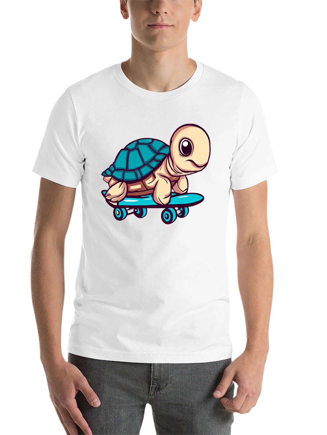 Black Turtle Skateboard Graphic T-Shirt view 14