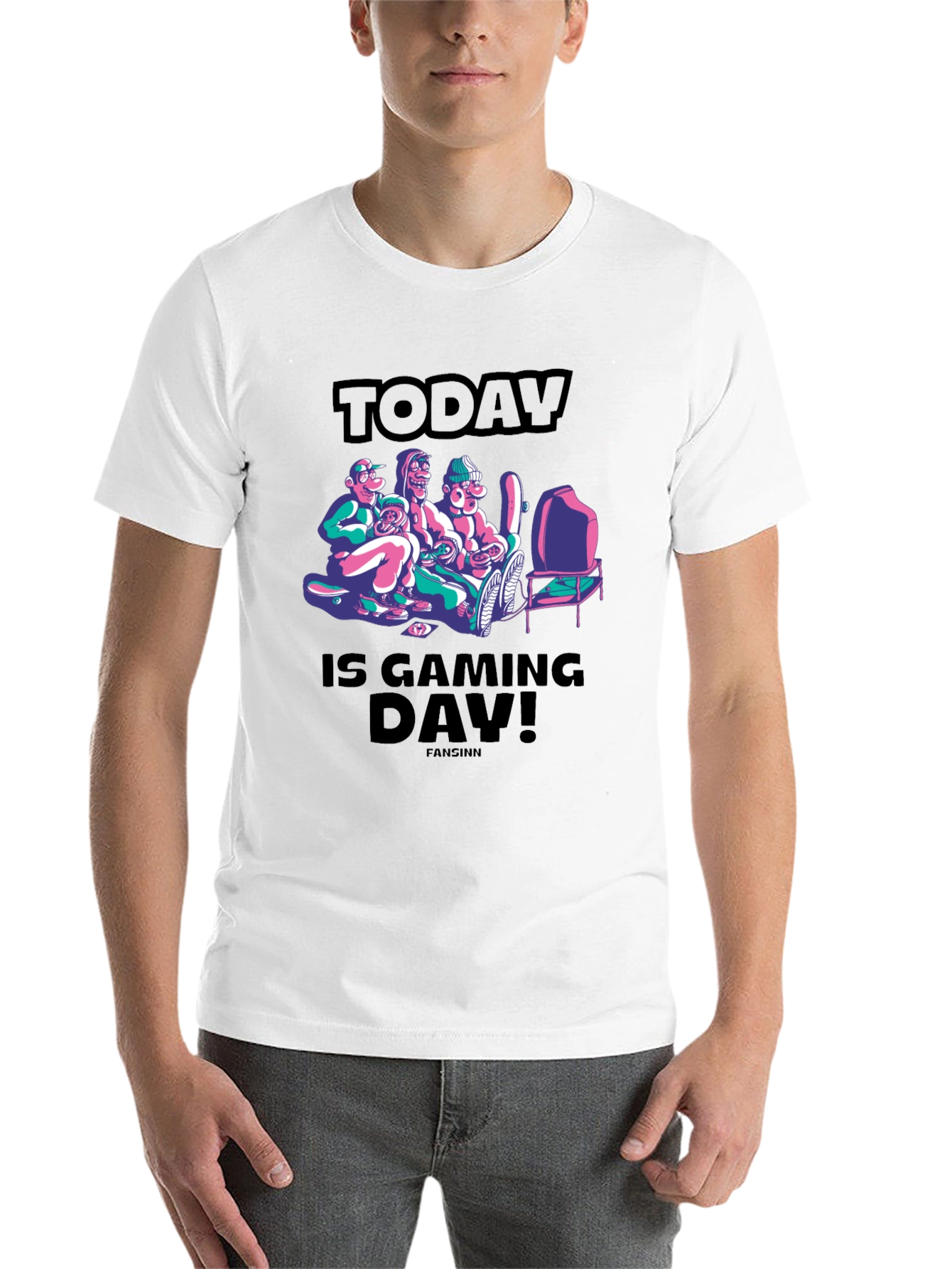 Black Today is Gaming Day! Graphic T-Shirt view 14