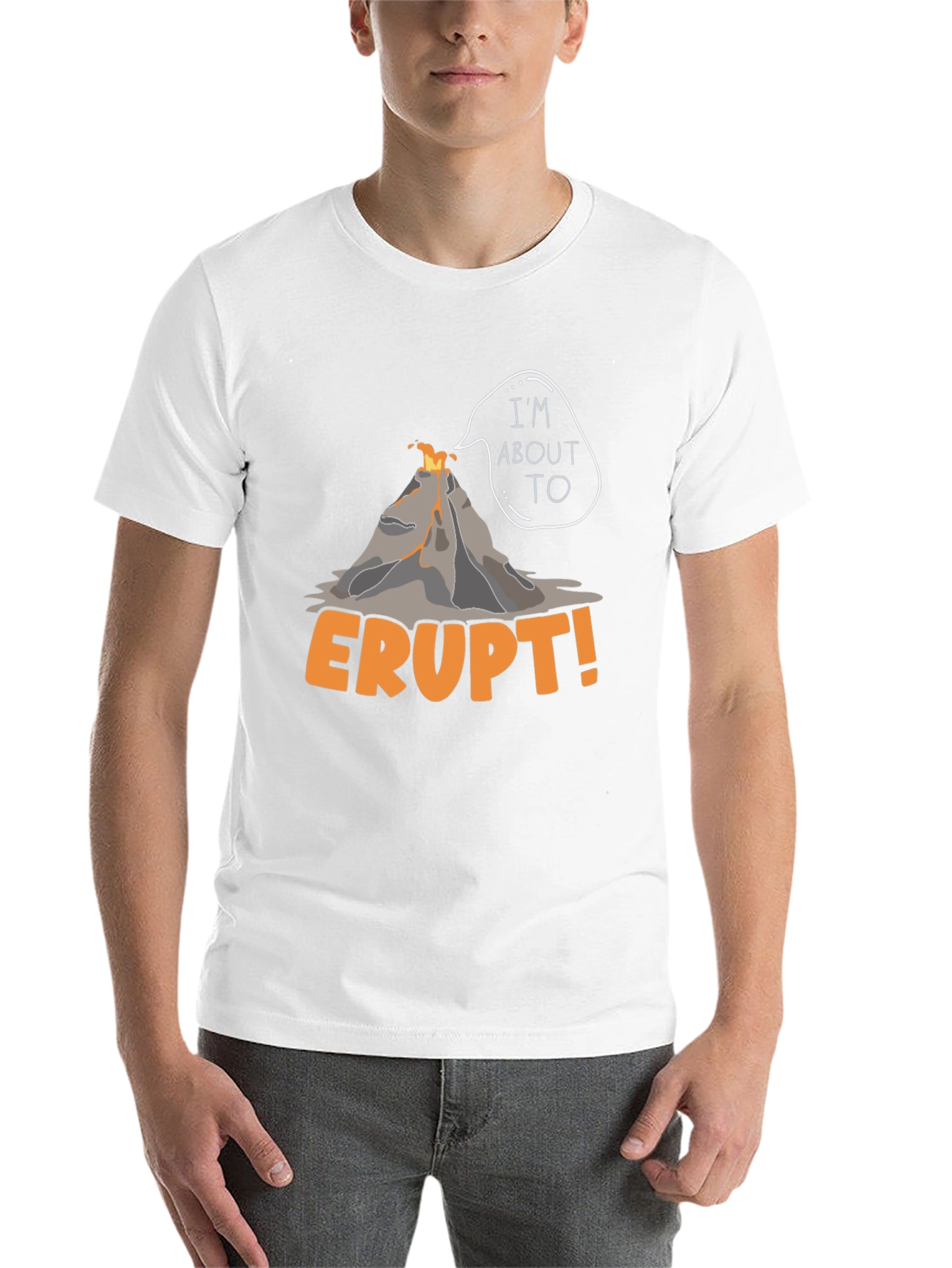 Black I'm About To Erupt Volcano Graphic Tee view 14