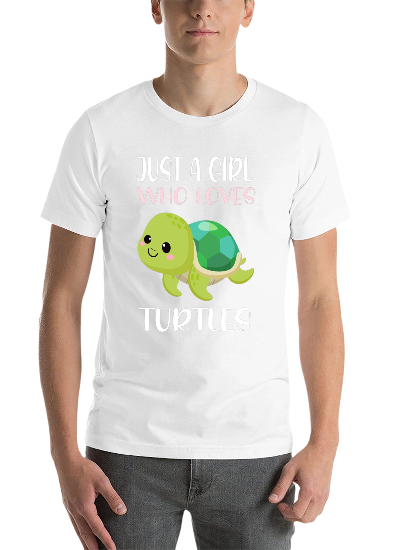 Black Just A Girl Who Loves Turtles T-Shirt view 14