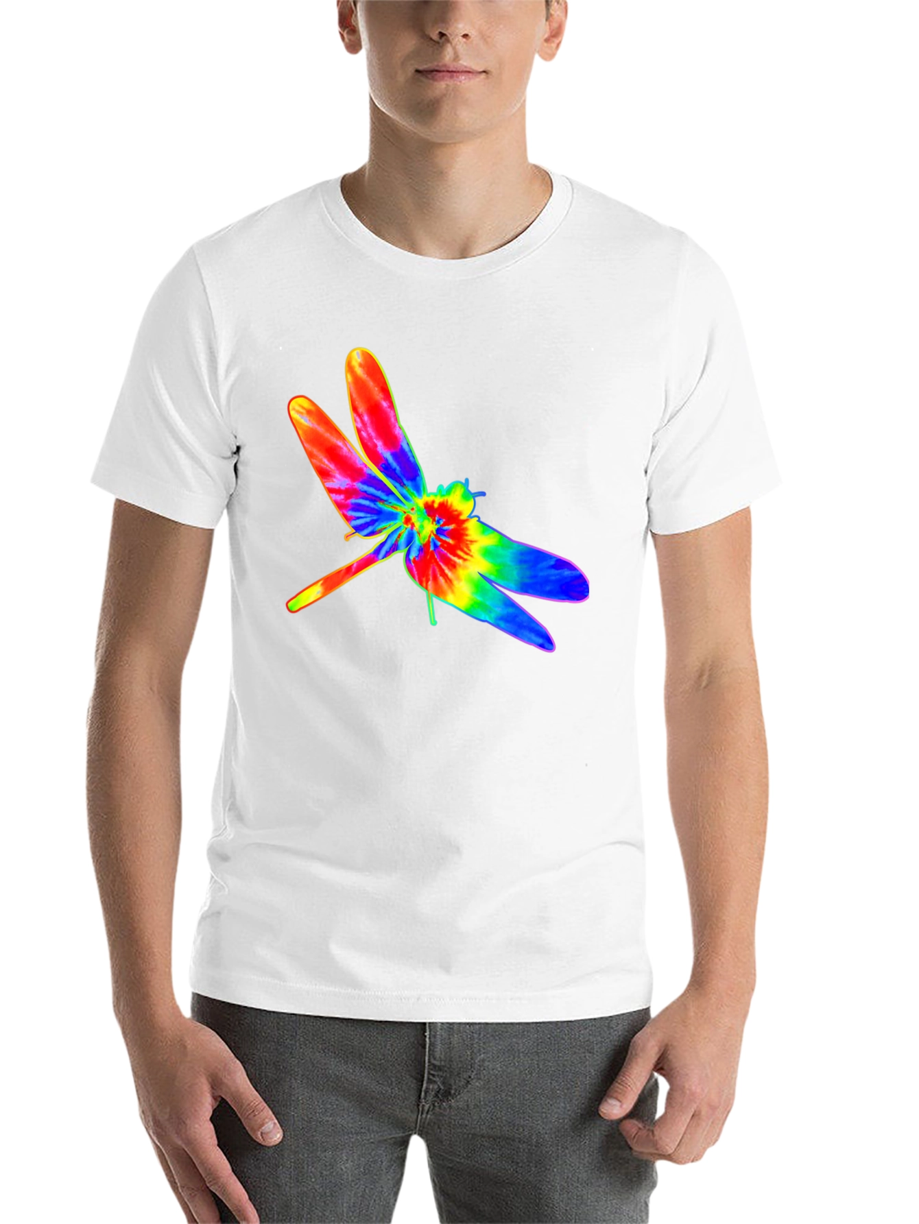 Black Tie Dye Dragonfly Graphic T-Shirt view 14