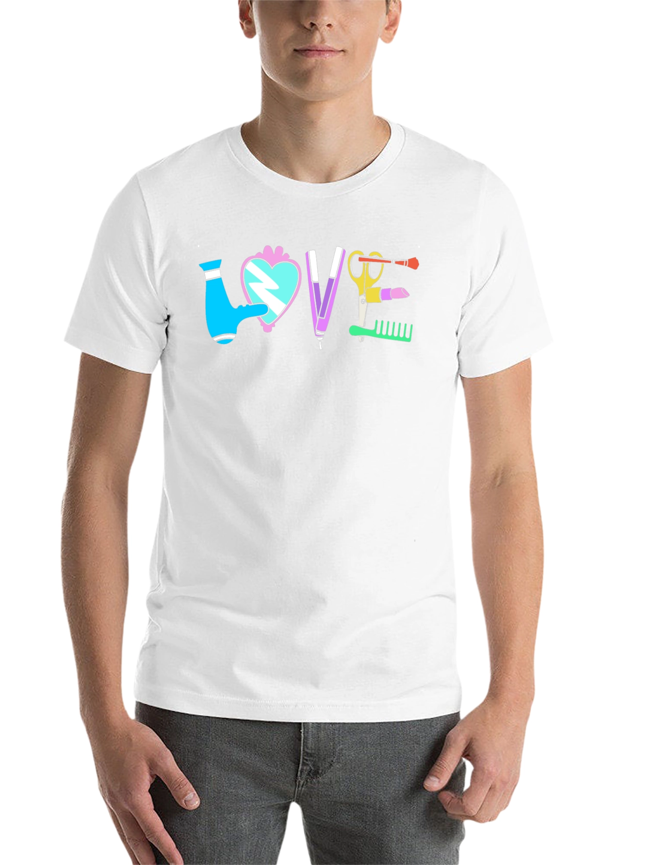 Black Love Hairdresser T-Shirt view 14