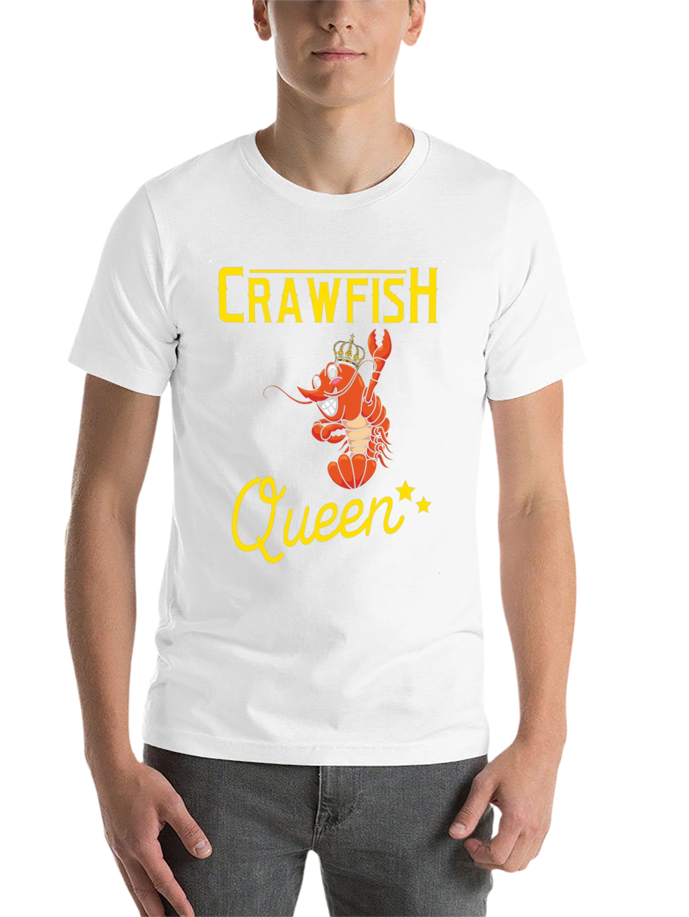 Black Crawfish Queen Graphic Tee - Funny Cajun Shirt view 14