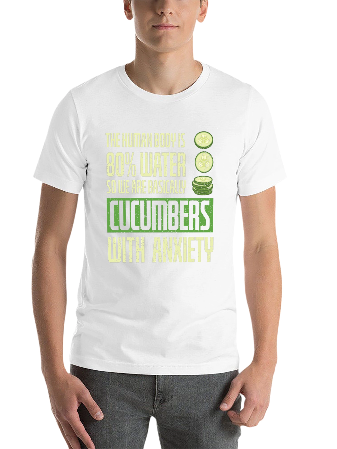 Black Cucumber Anxiety Graphic Tee view 14