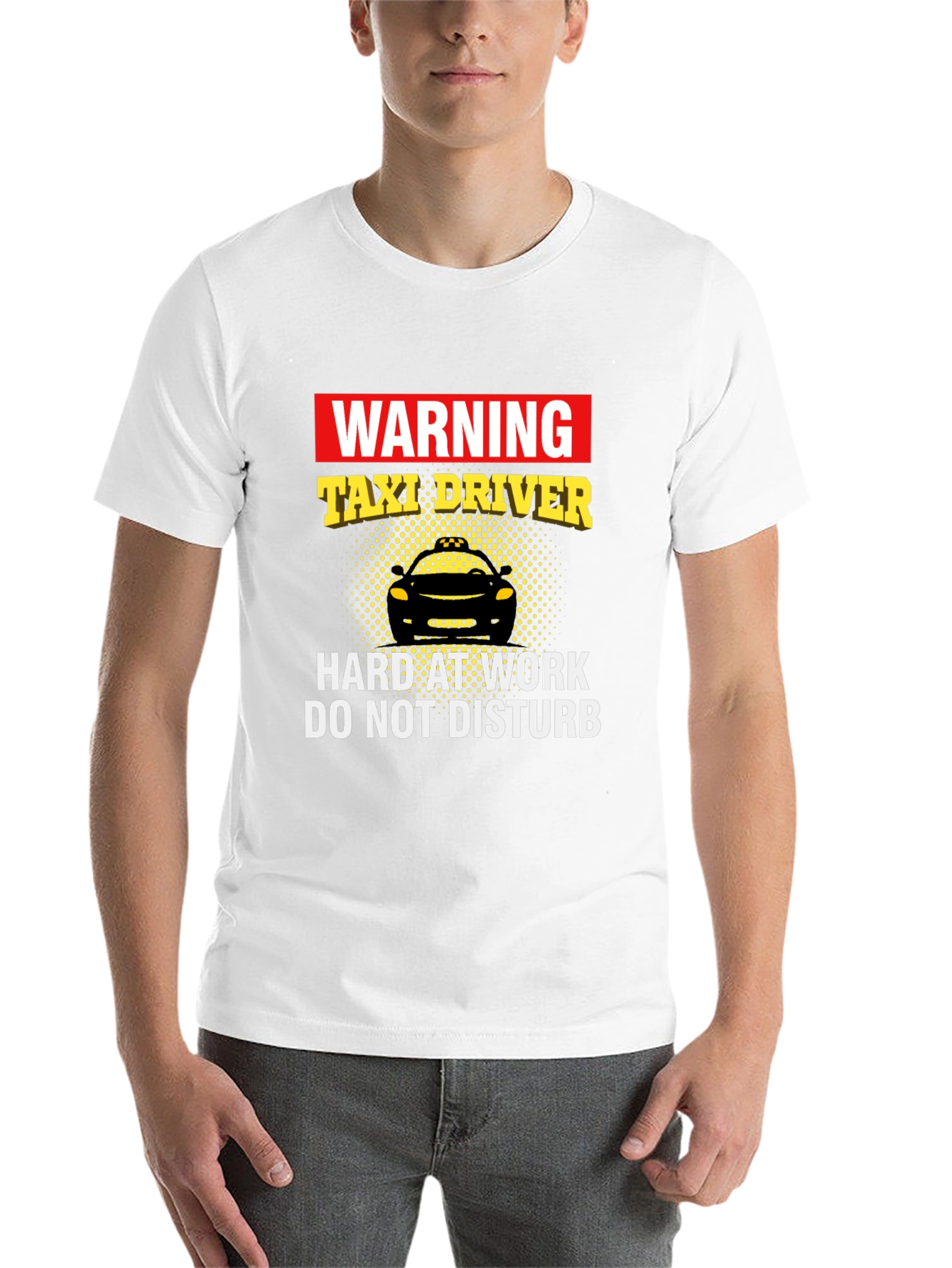 Black Warning Taxi Driver Graphic T-Shirt view 14