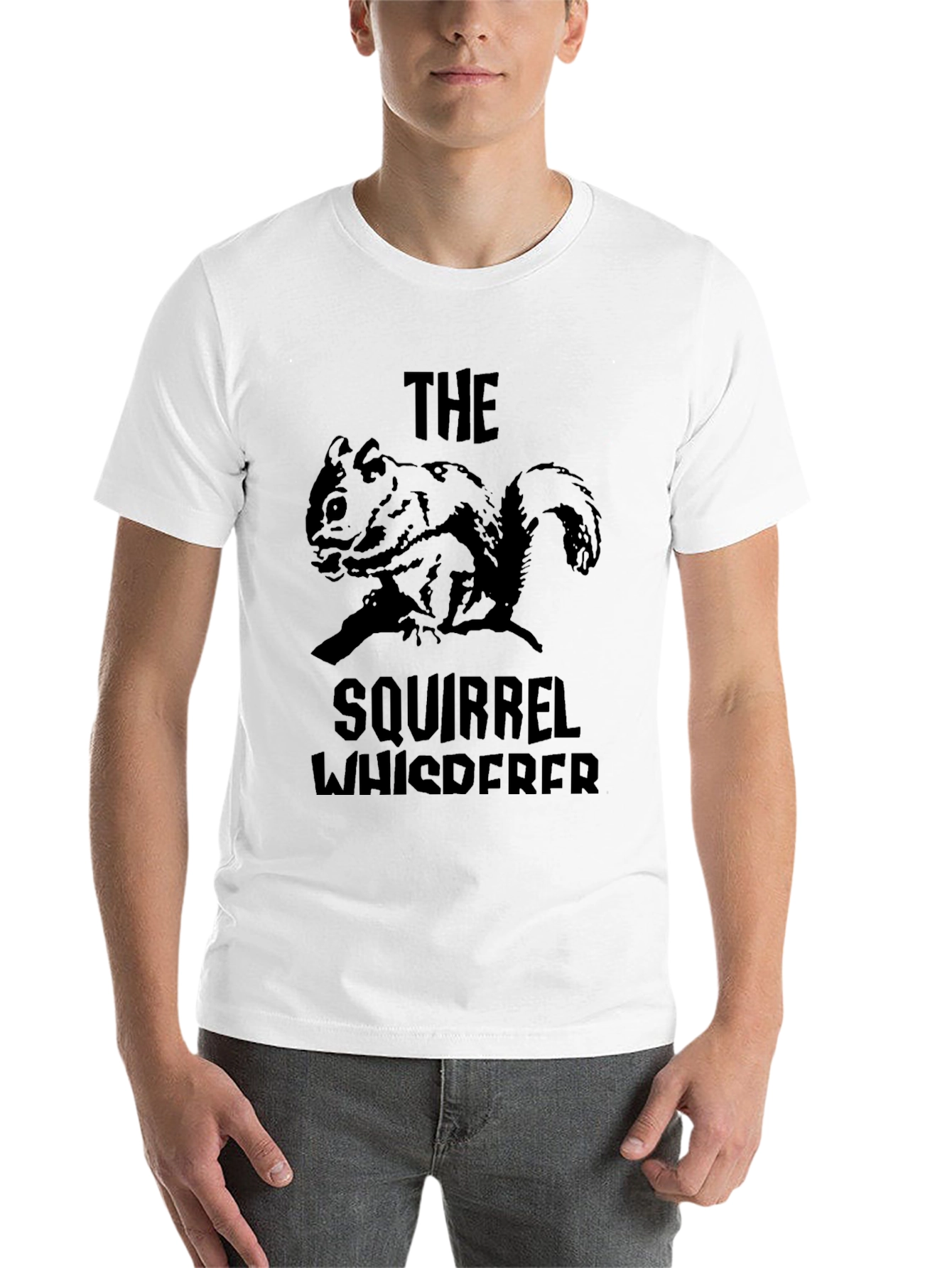 Black Squirrel Whisperer Black T-Shirt view 14