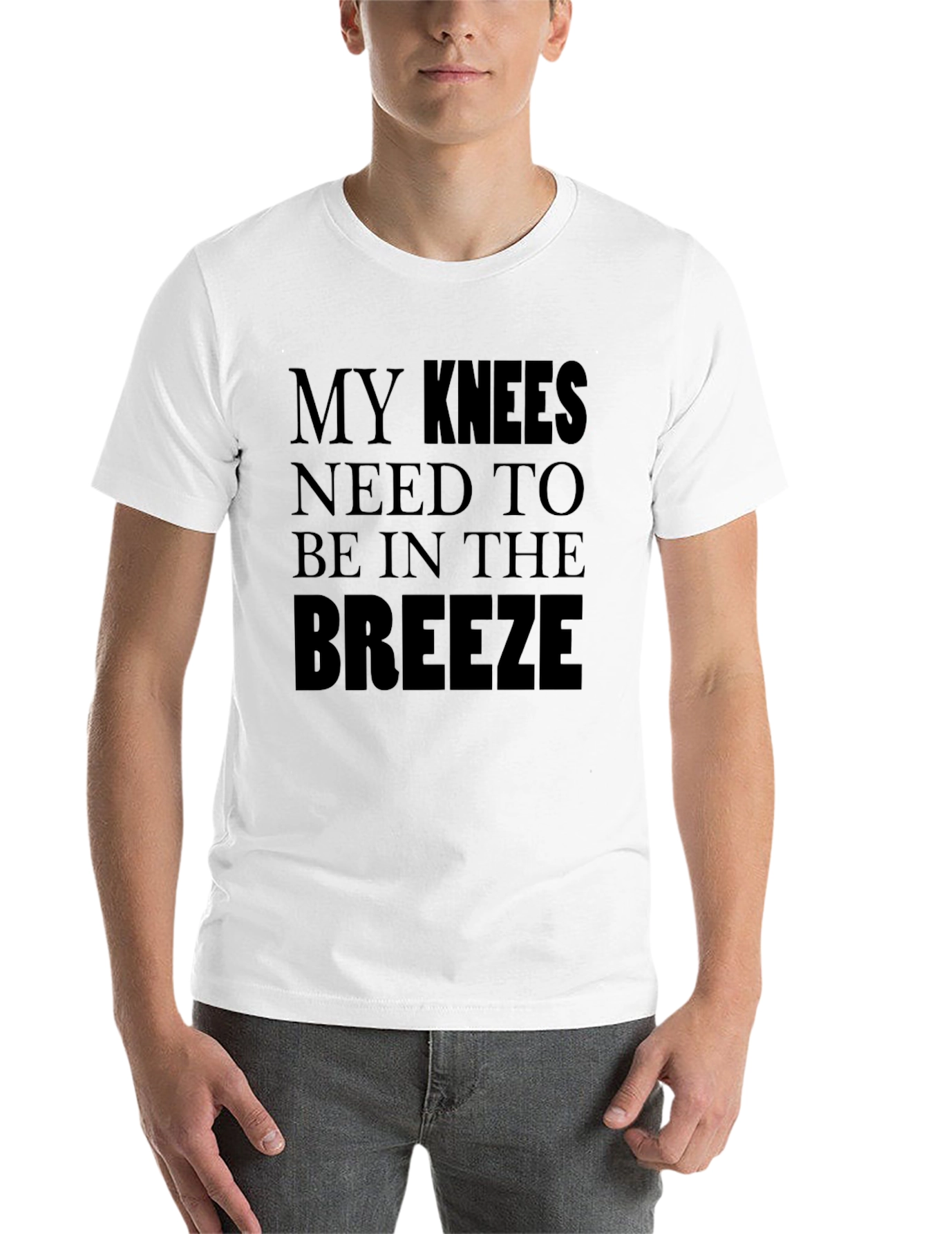 Black My Knees Need To Be In The Breeze T-Shirt view 14
