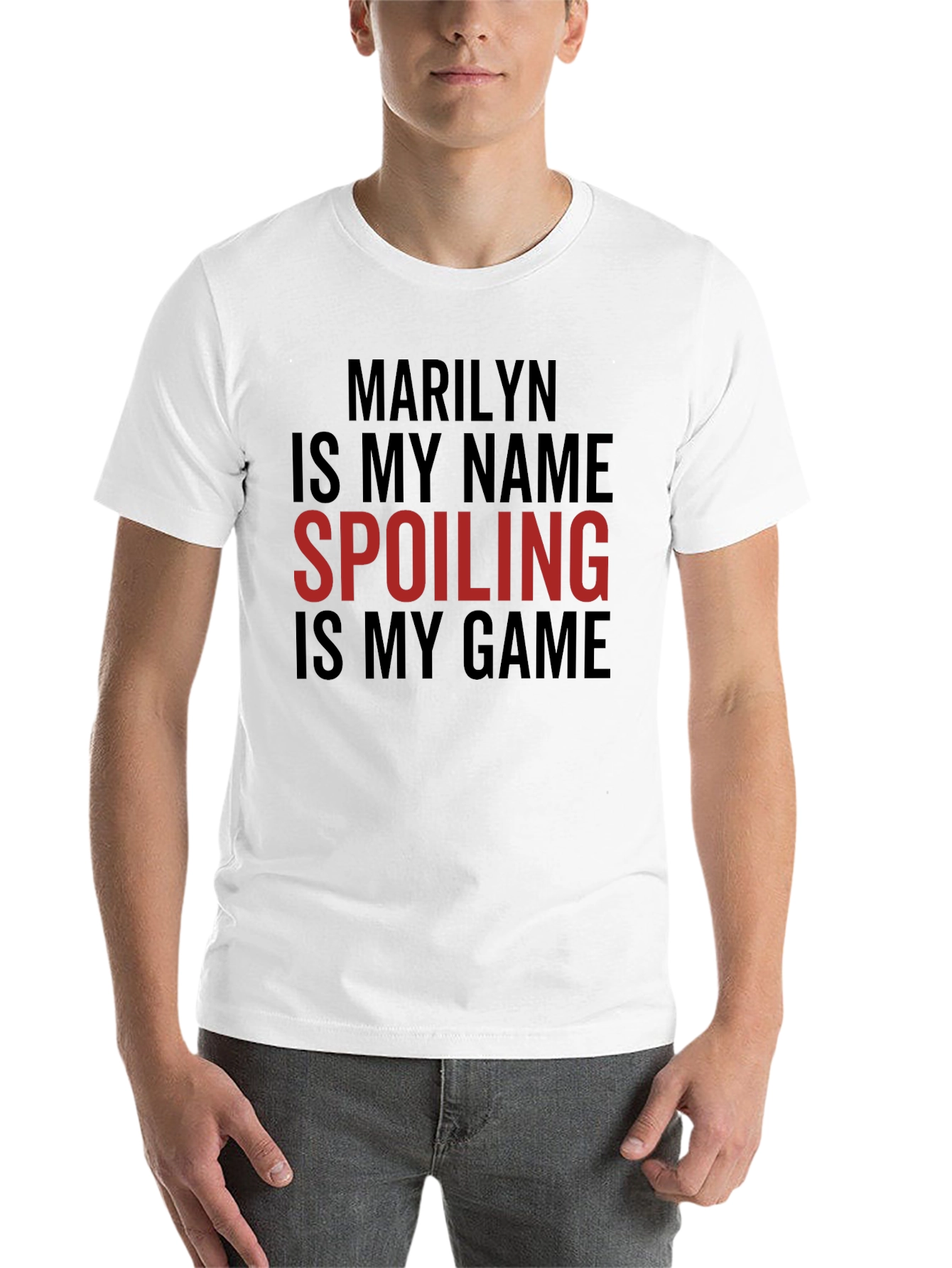 Black Marilyn Spoiling Game T-Shirt view 14