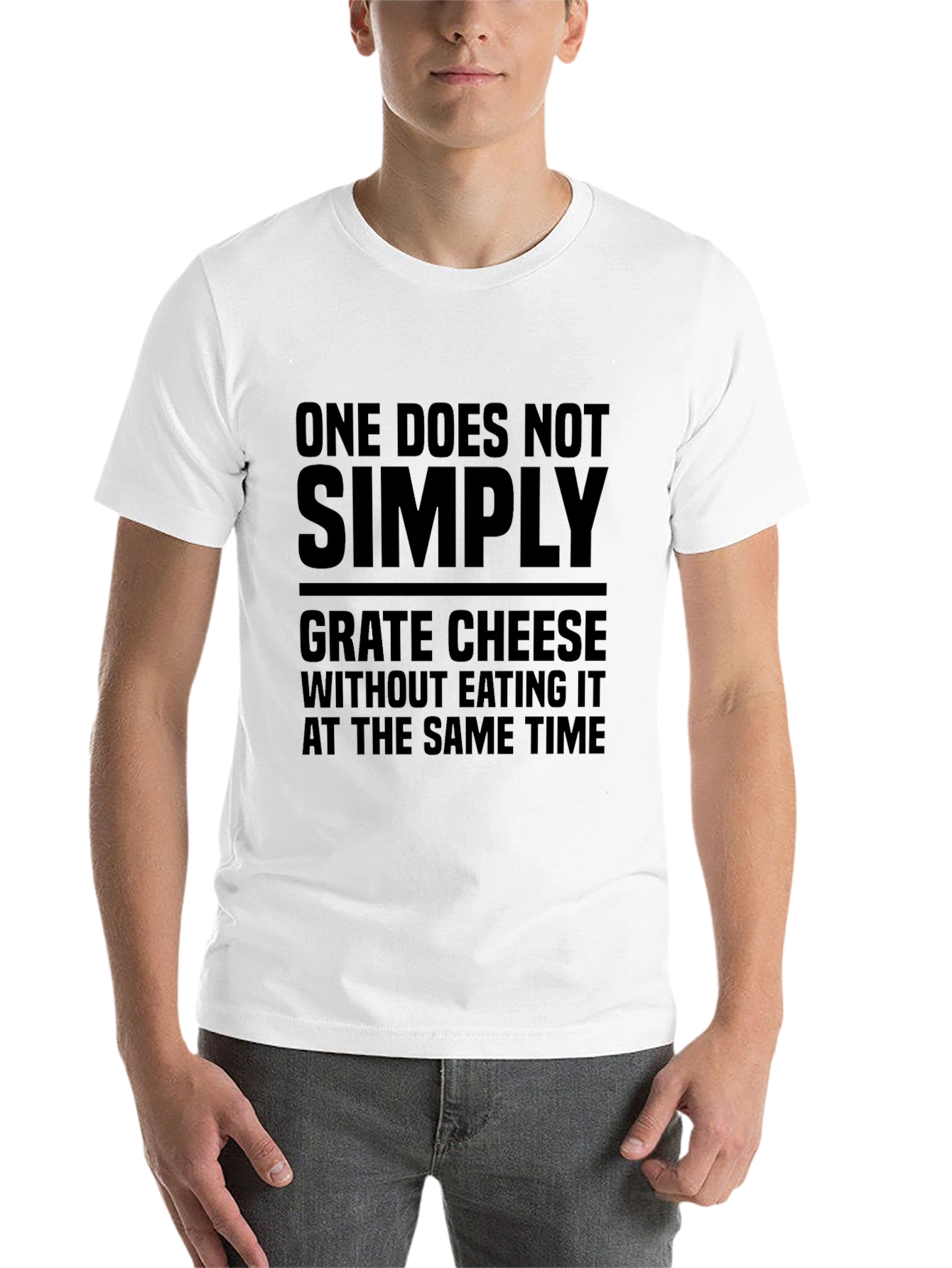 Black One Does Not Simply Grate Cheese T-Shirt view 14