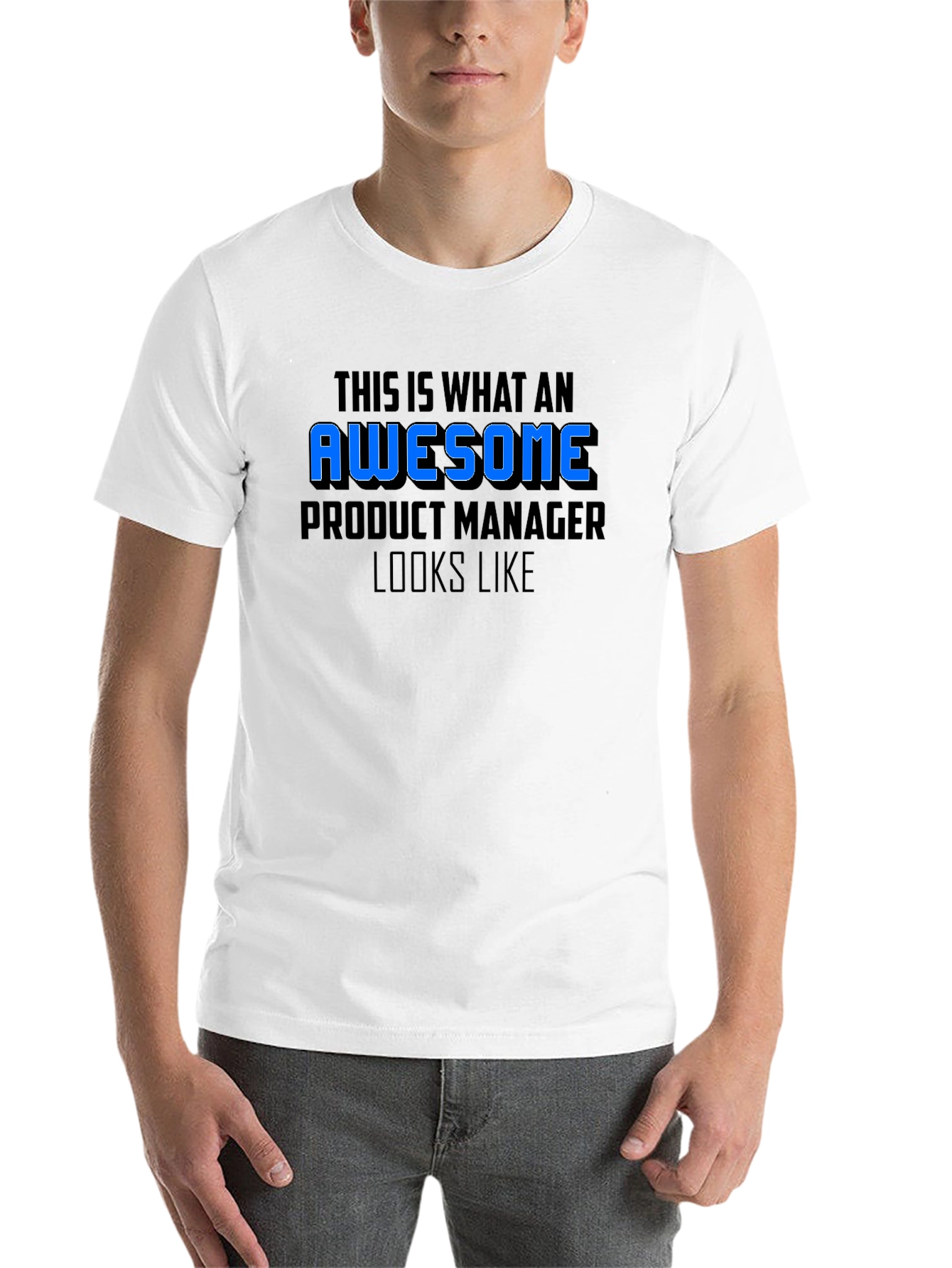 Black Awesome Product Manager Graphic T-Shirt view 14