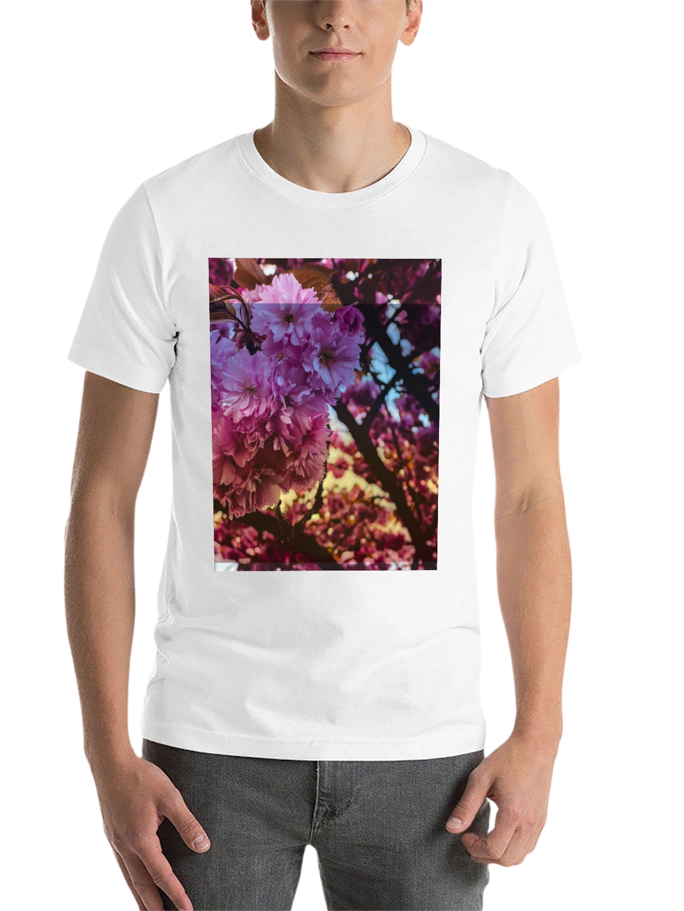 Black Floral Print Black Tee view 14