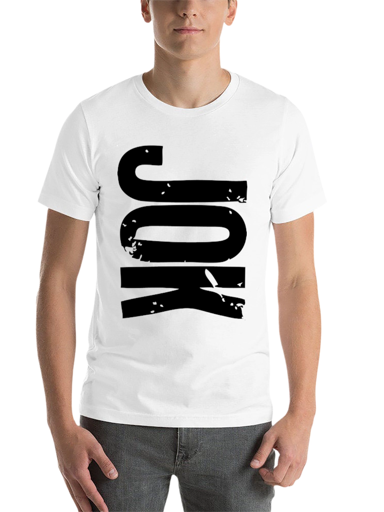 Black JOK Graphic Print Crew Neck T-Shirt view 14