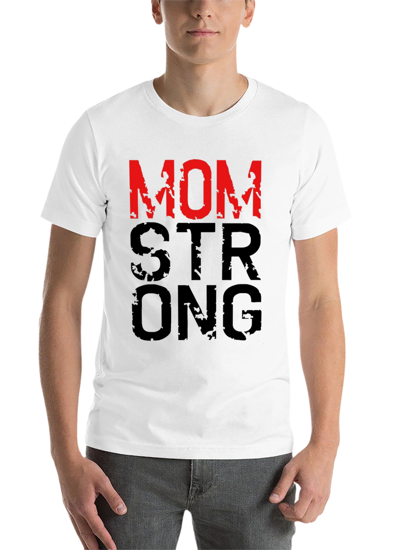Mom Strong Graphic T-Shirt - Black - 14