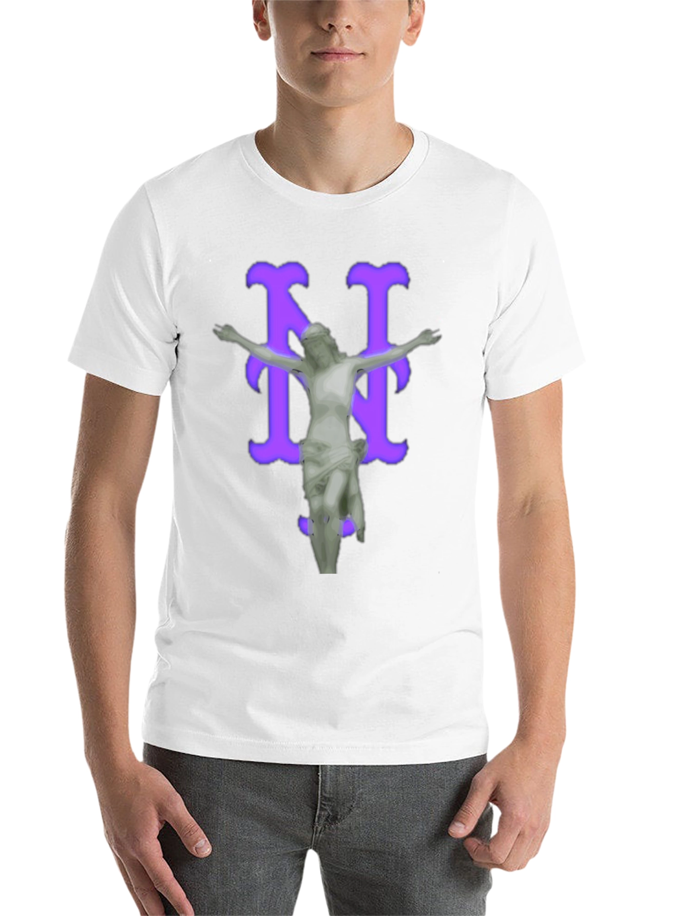 Black Artistic Graphic Tee - Statue Design view 14