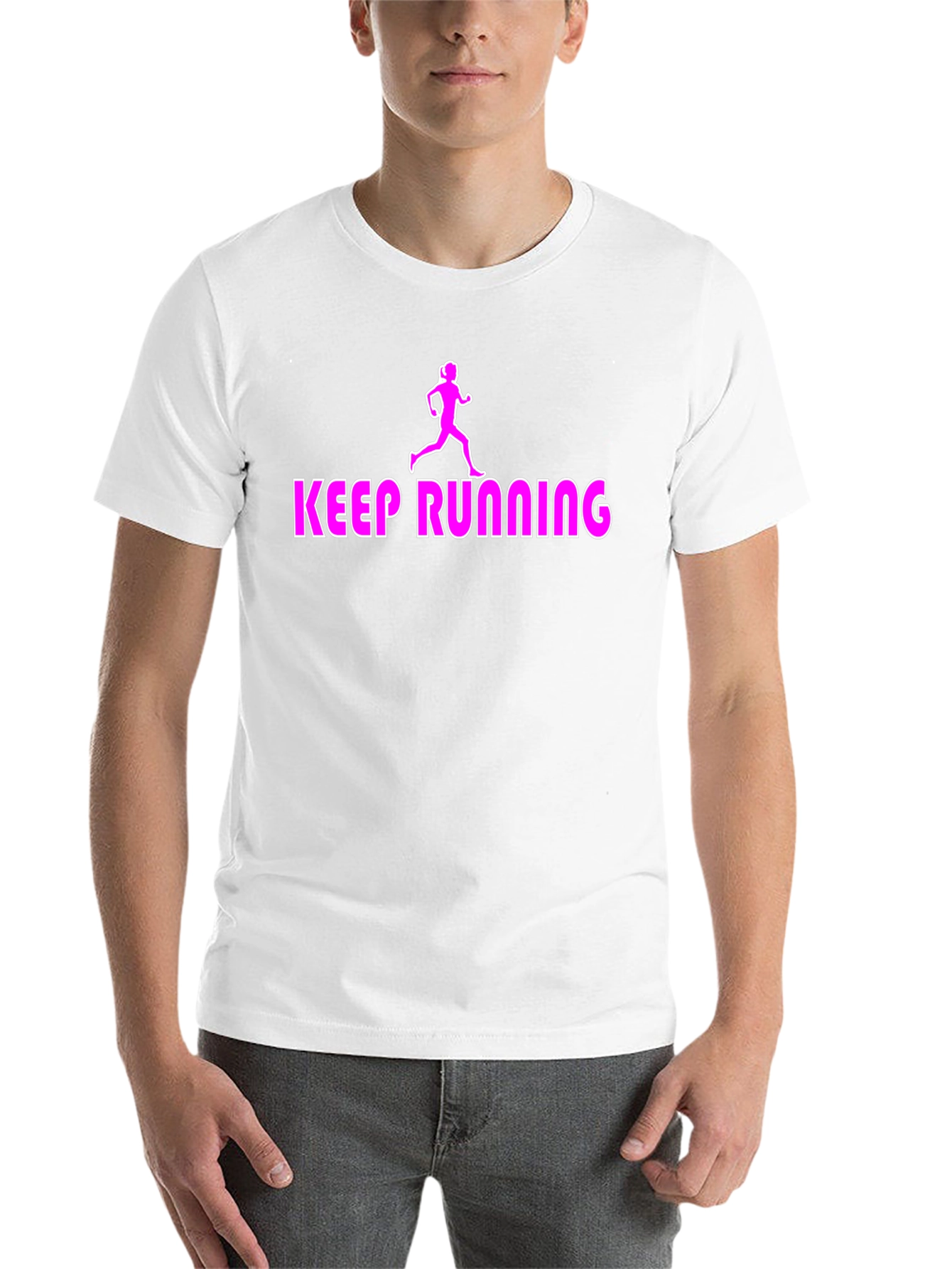 Black Keep Running Graphic Tee - Black view 14