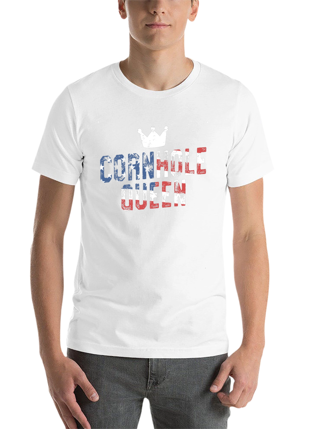 Black Cornhole Queen Patriotic T-Shirt view 14