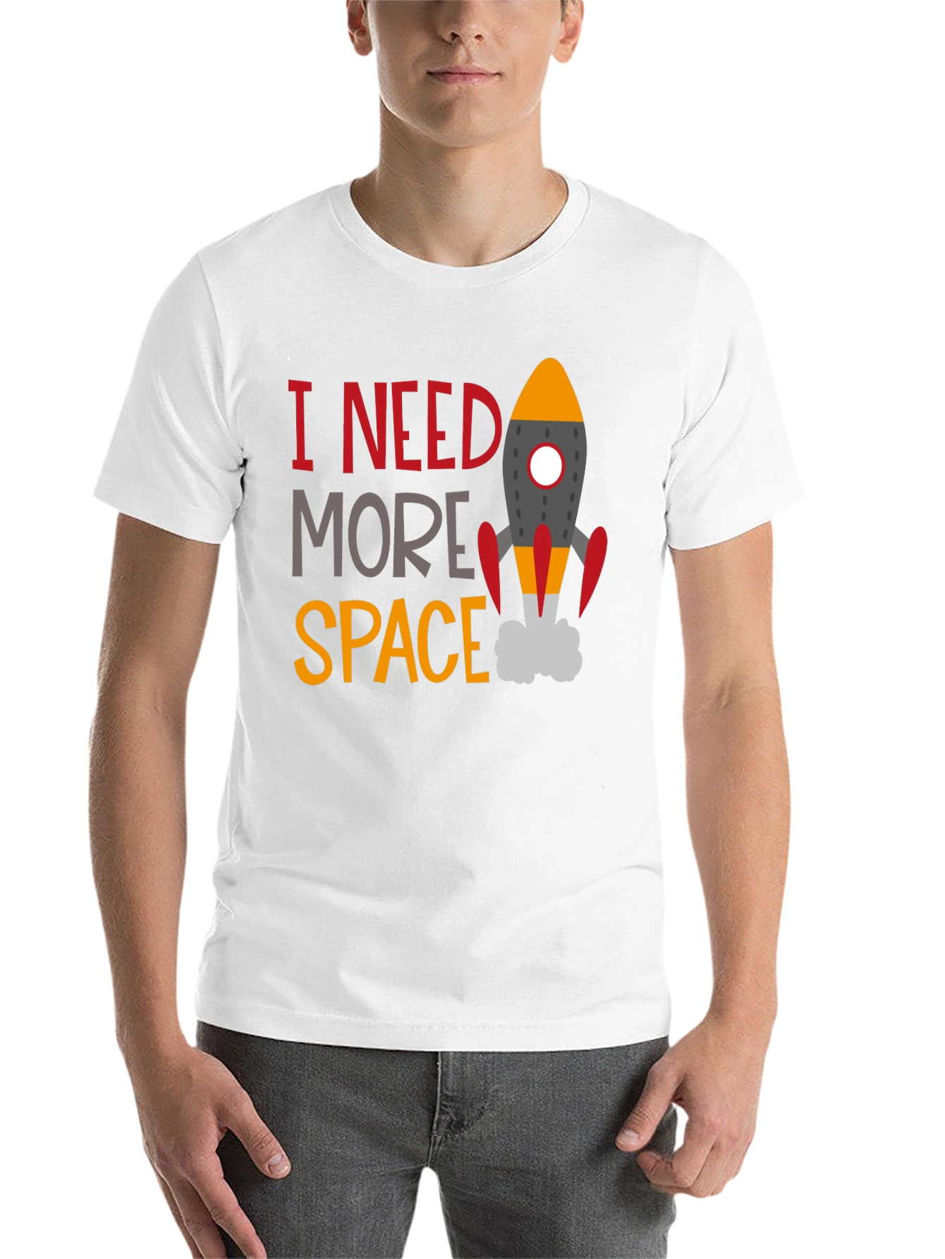 Black I Need More Space Graphic Tee - Astronomy T-Shirt view 14