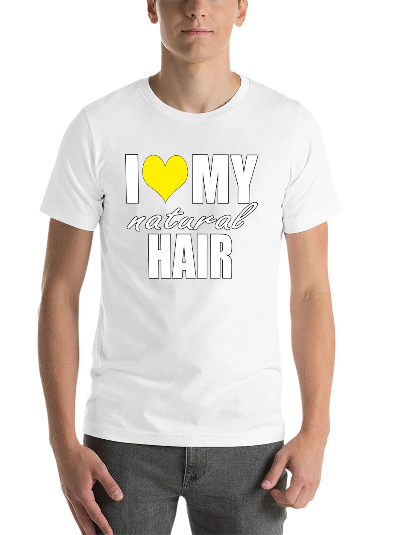 I Love My Natural Hair Black T-Shirt - 14