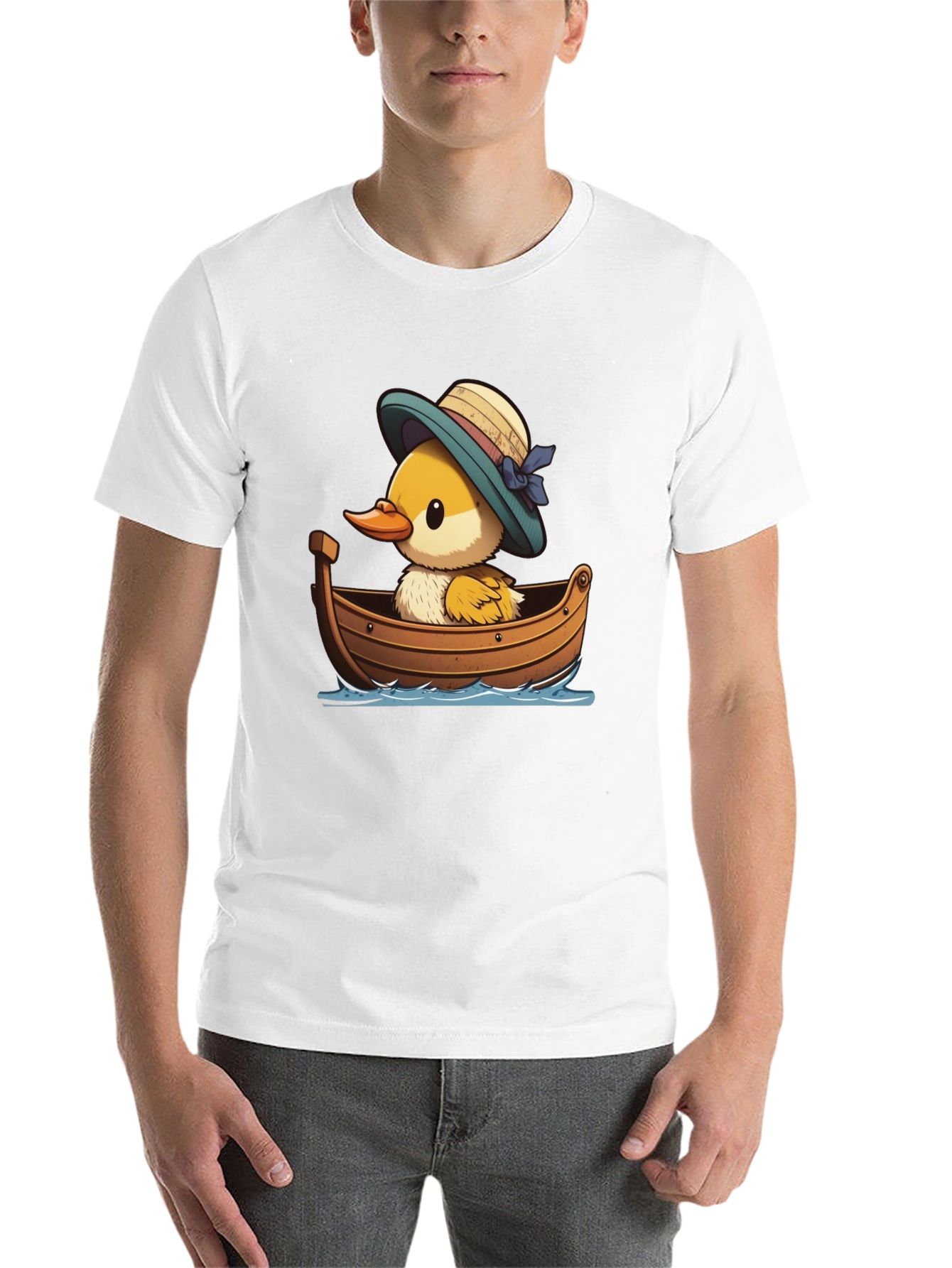 Black Duckling in Boat Graphic Tee view 14