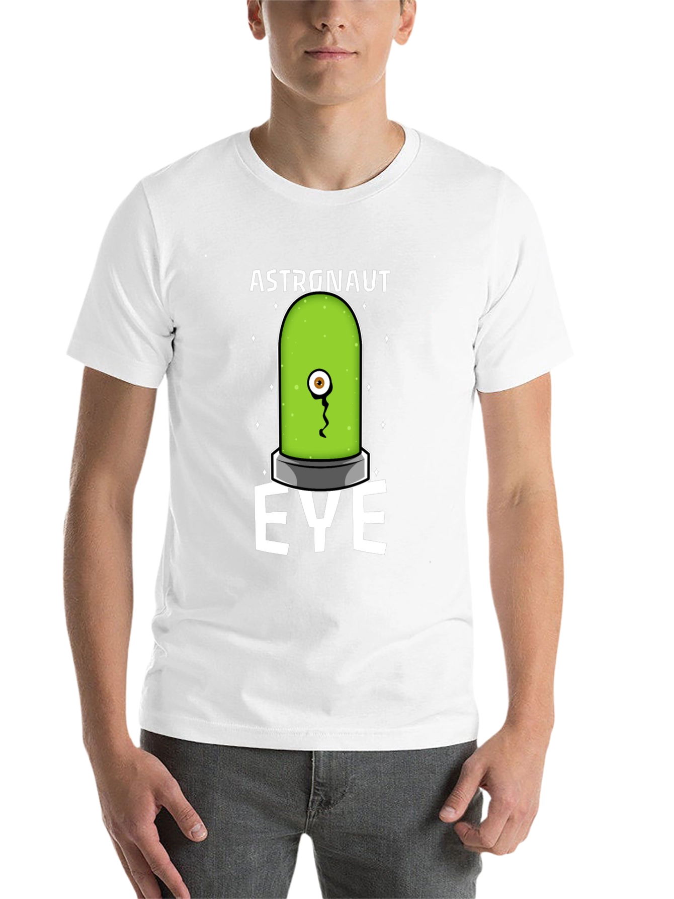 Black Astronaut Eye T-Shirt - Quirky Graphic Tee view 14