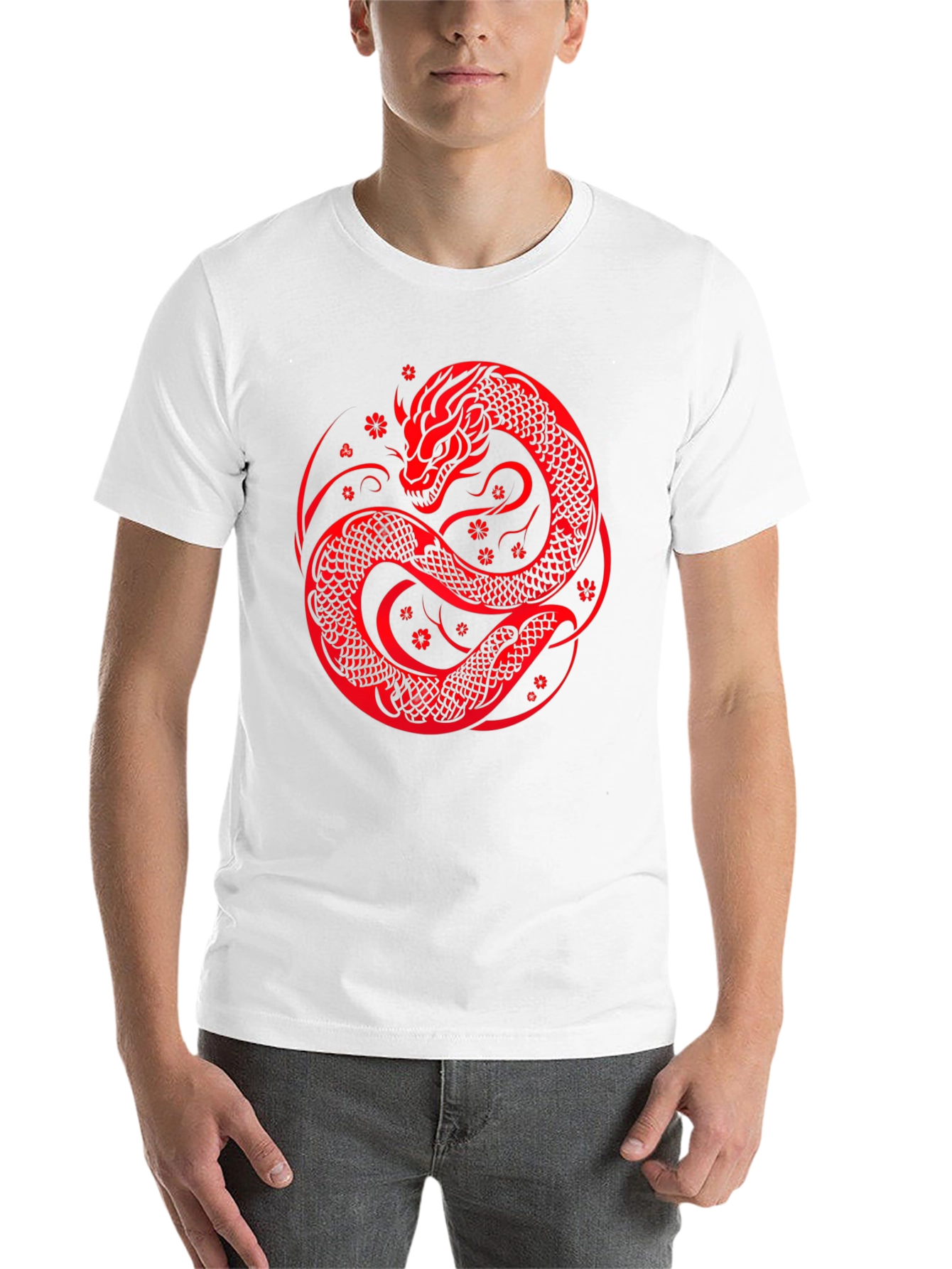 Black Dragon Circle Graphic Tee view 14