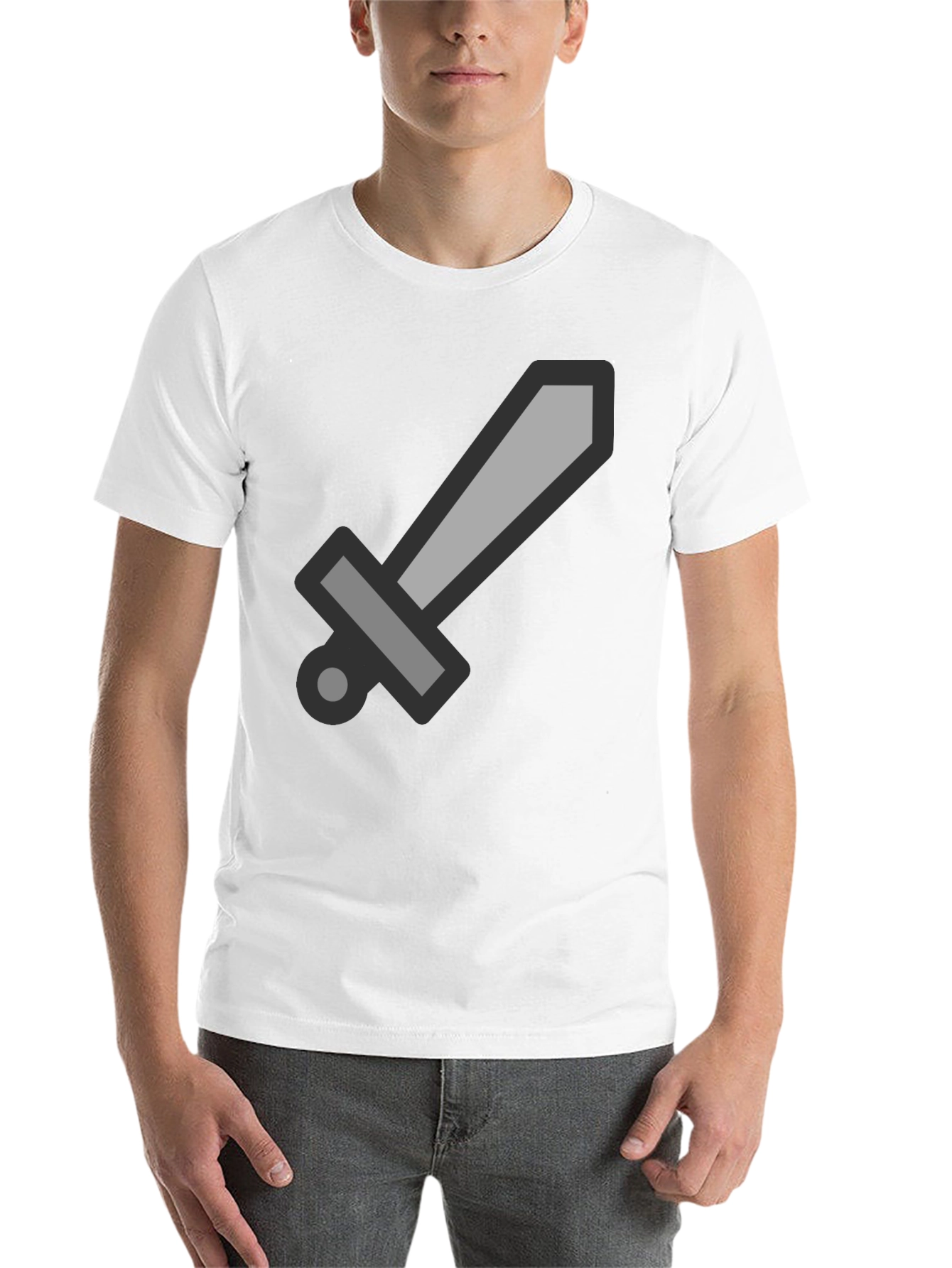 Black Sword Graphic Tee - Stylish Black Cotton T-Shirt view 14