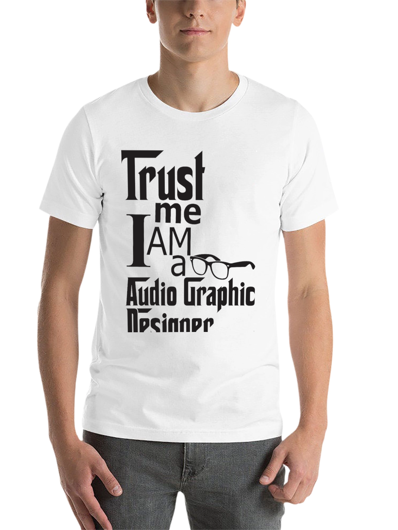 Black Trust Me I'm a Graphic Designer Black T-Shirt view 14