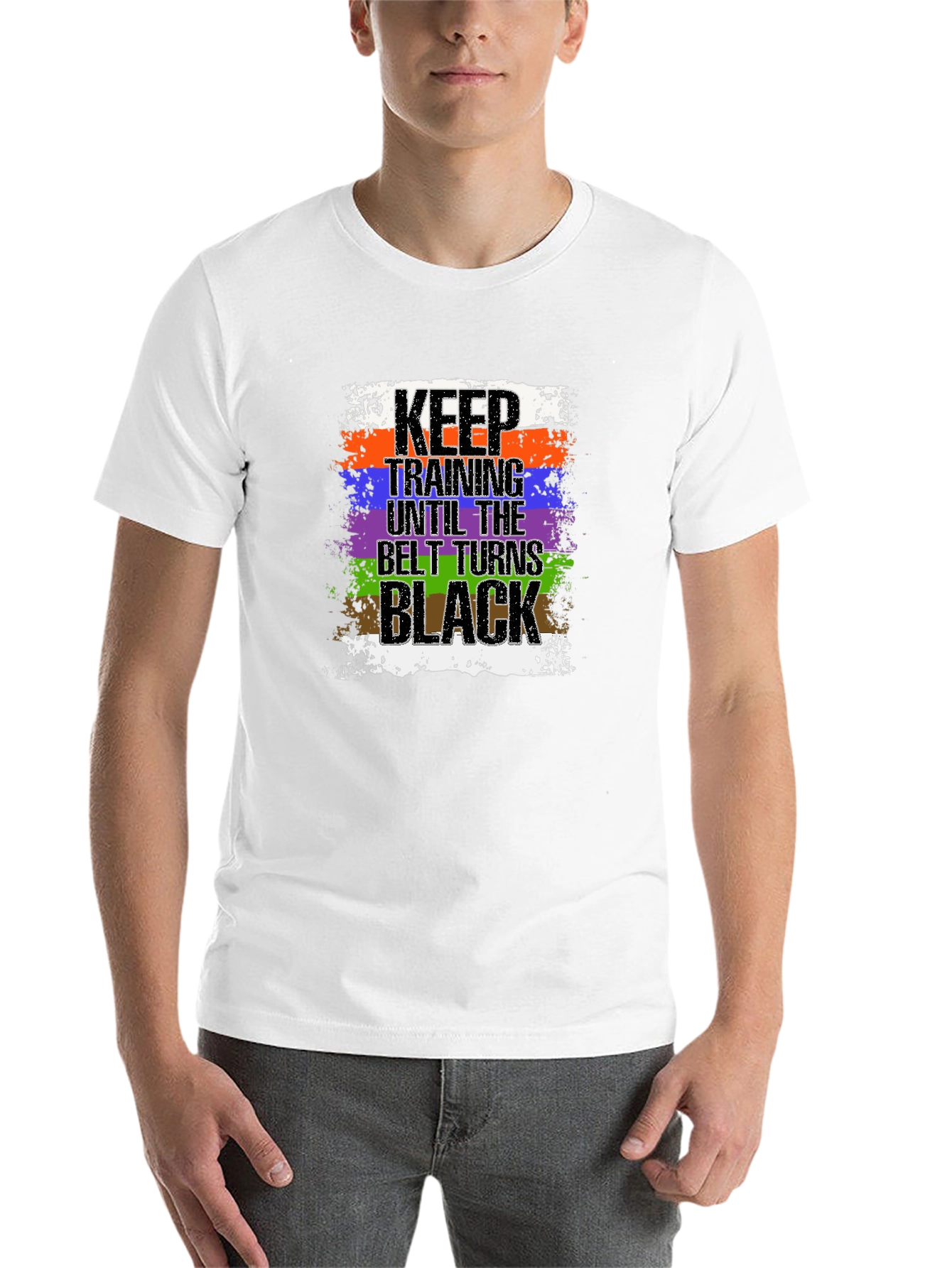 Black Keep Training Until Black Belt T-Shirt Jiu Jitsu view 14