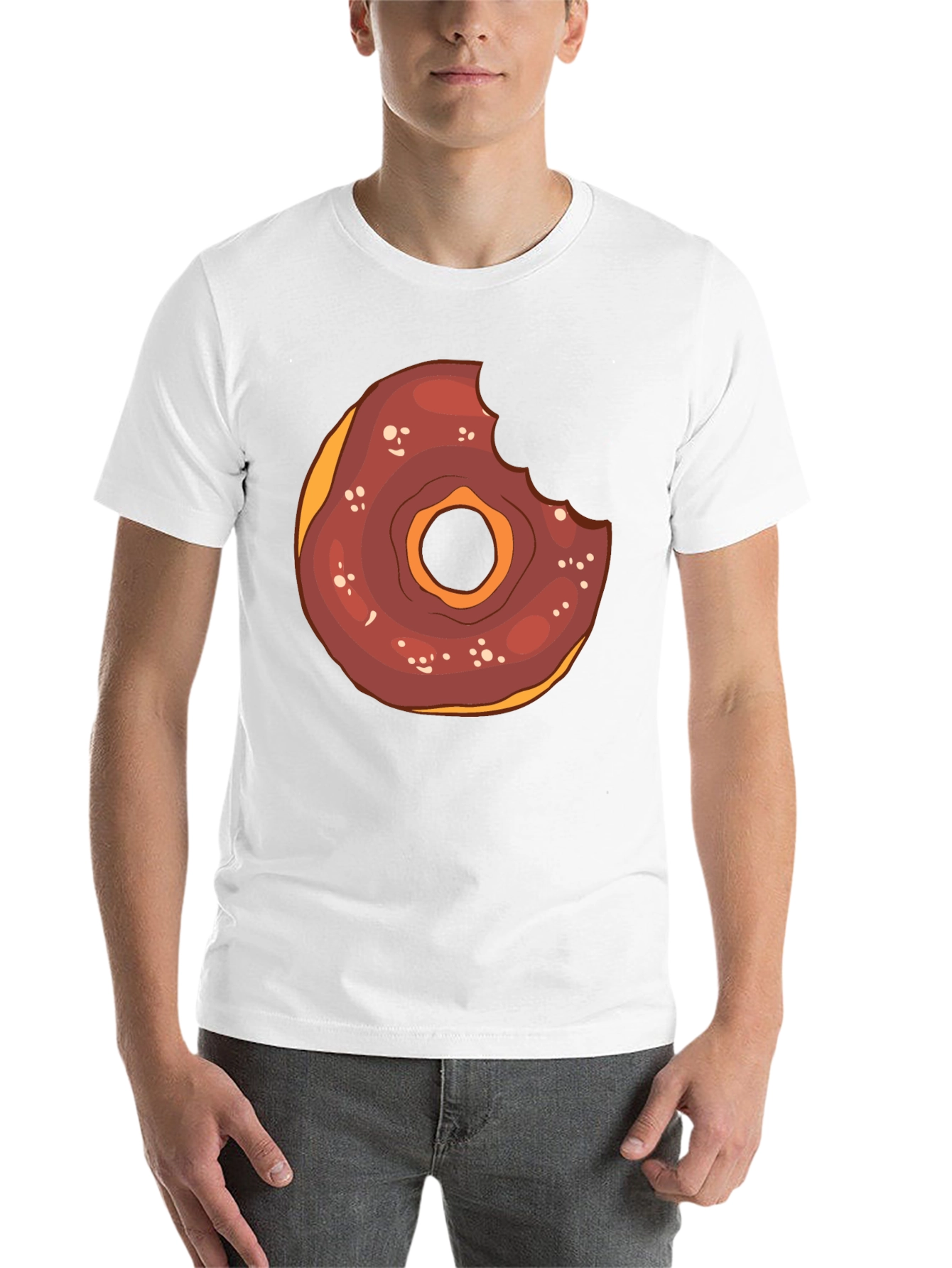 Black Donut Graphic Tee - Funny Dessert T-Shirt view 14