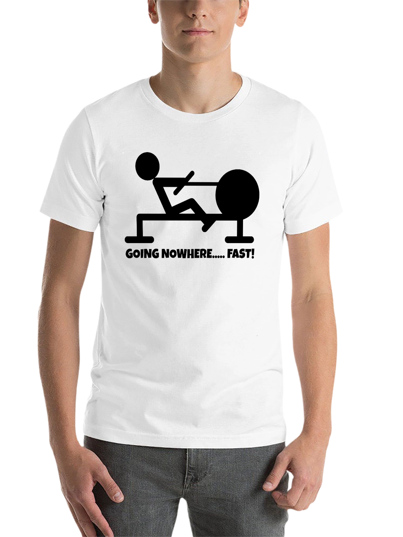 Black Going Nowhere Fast T-Shirt - Funny Workout Tee view 14