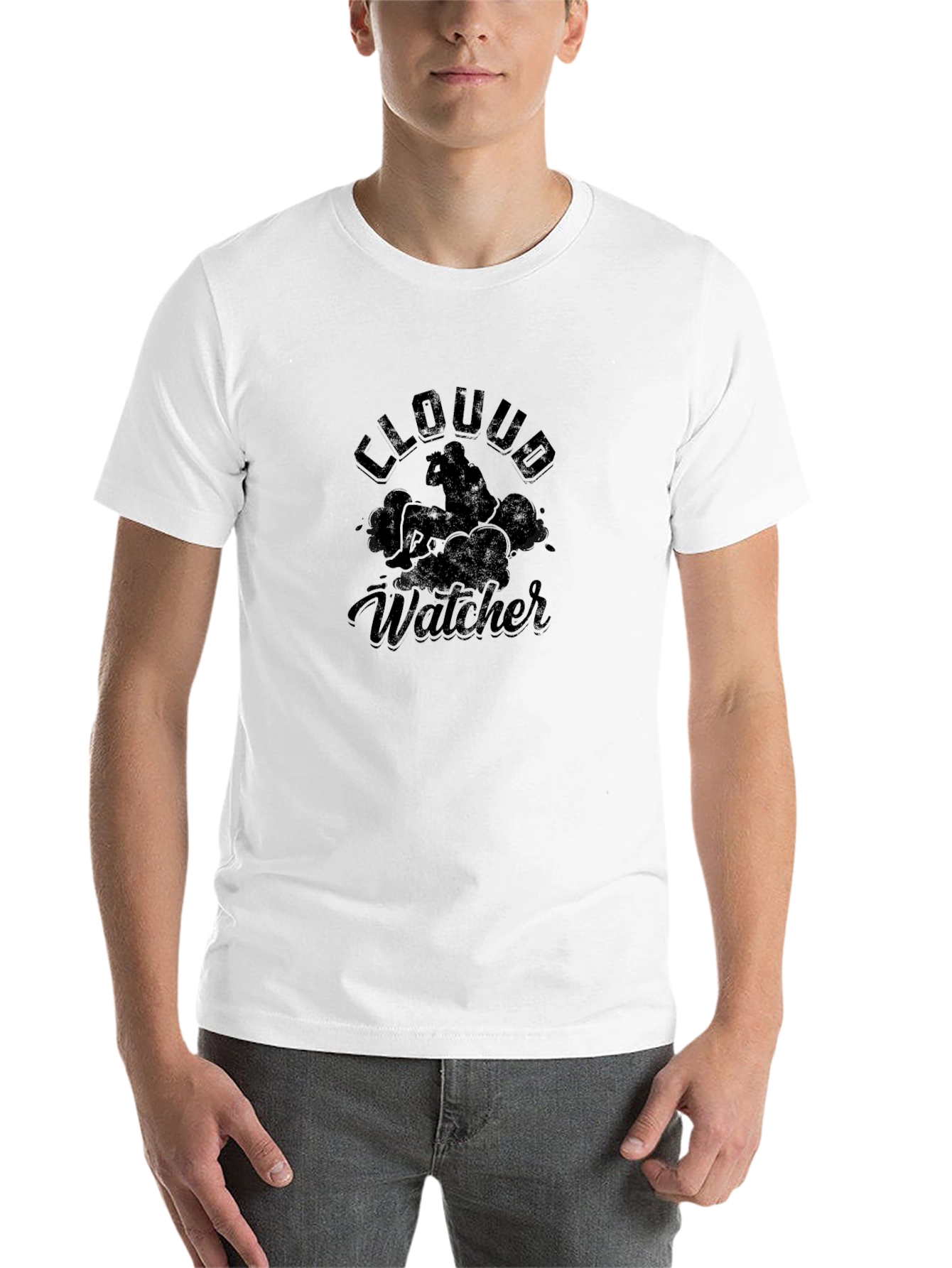 Black Cloud Watcher Graphic T-Shirt view 14