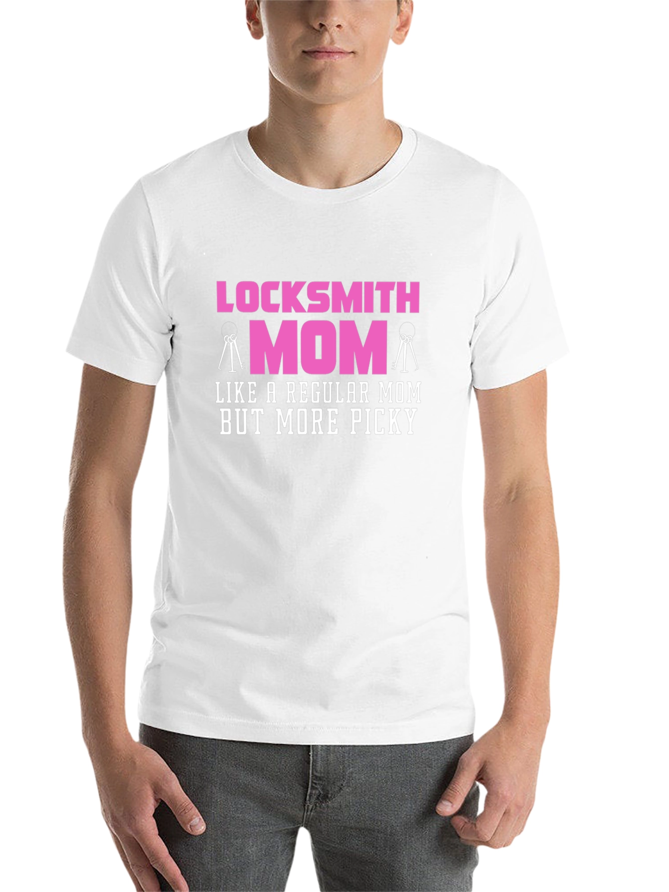Black Locksmith Mom T-Shirt - Picky Mom Graphic Tee view 14