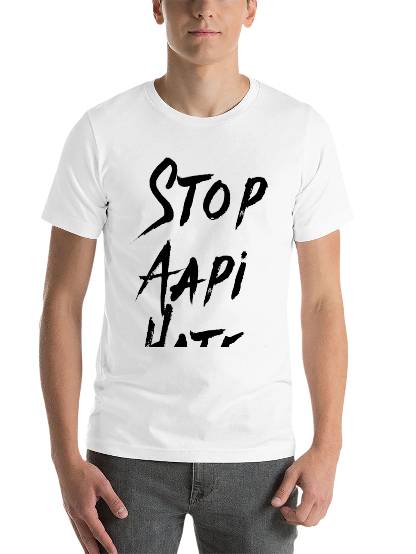 Black Stop AAPI Hate Black T-Shirt view 14