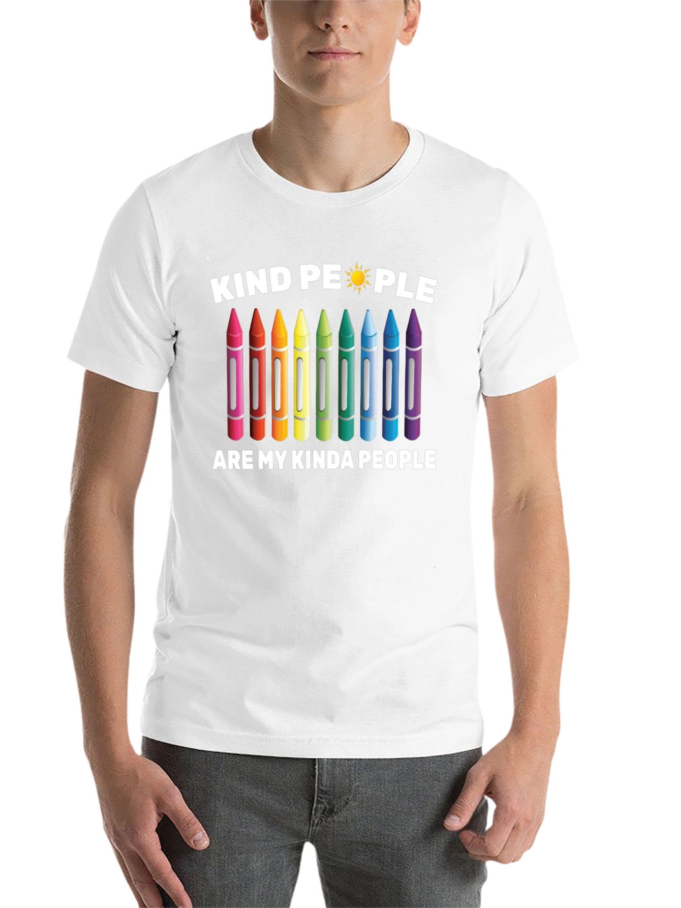 Black Kind People Crayon Graphic T-Shirt view 14