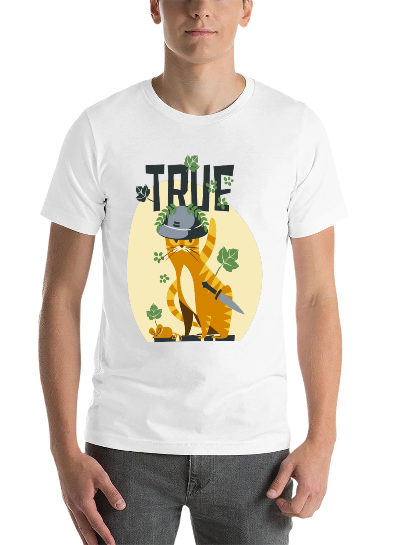 Black True Detective Cat Graphic Tee view 14