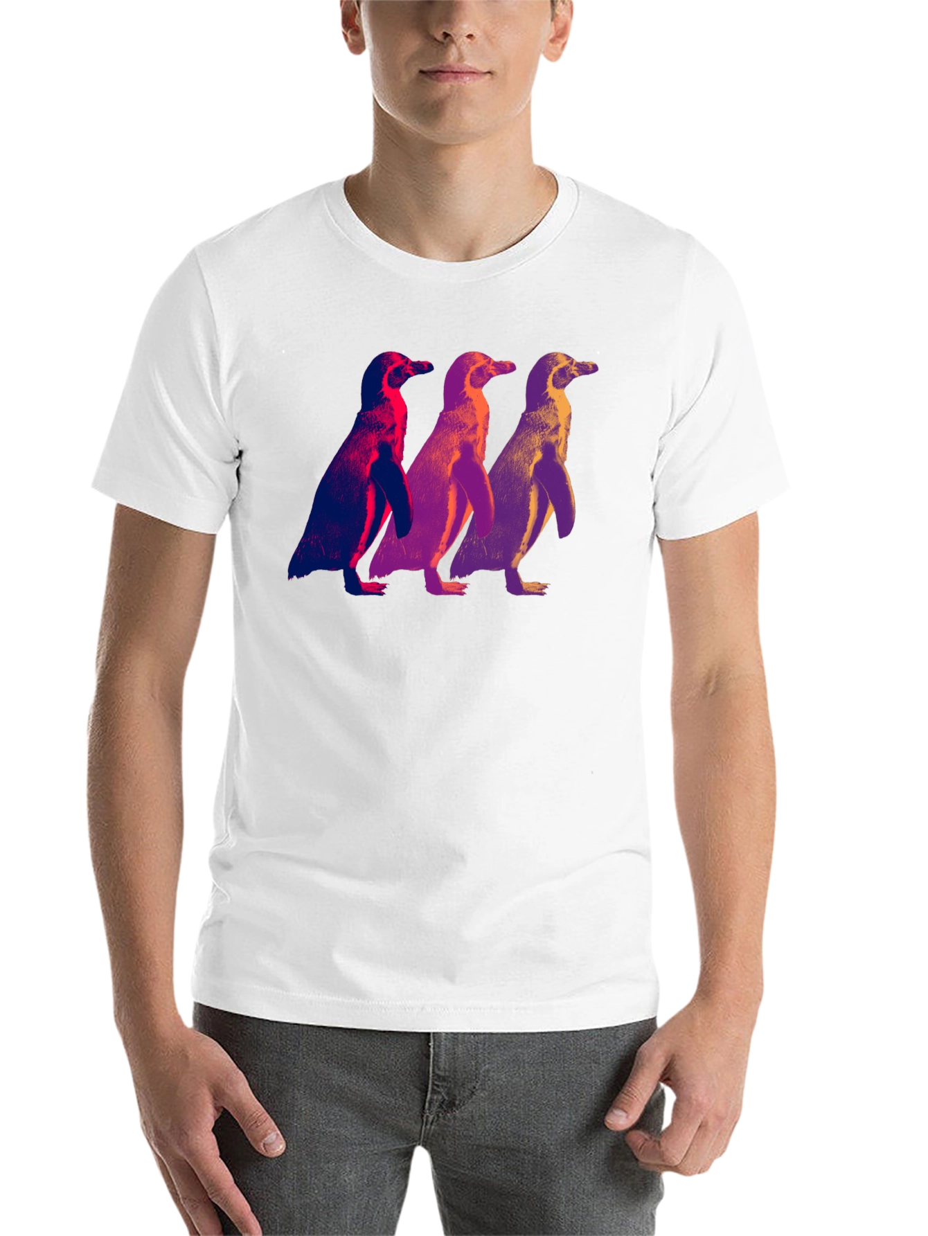 Black Cool Penguin Trio Graphic Tee view 14