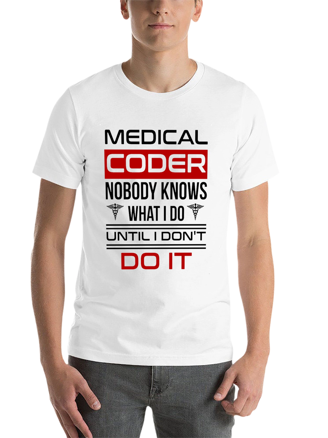 Black Medical Coder T-Shirt: Nobody Knows What I Do! view 14
